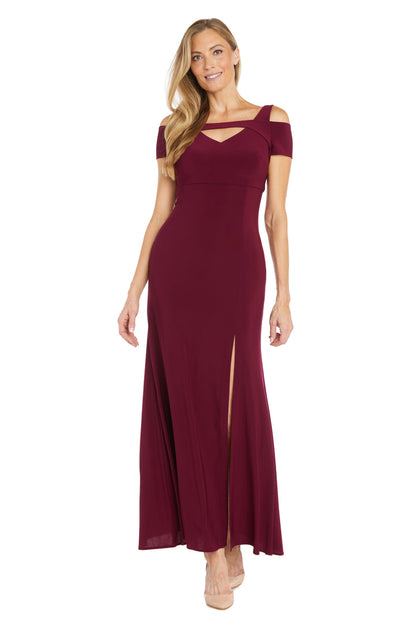 Nightway Long Mother of the Bride Formal Gown 21519 - The Dress Outlet Merlot