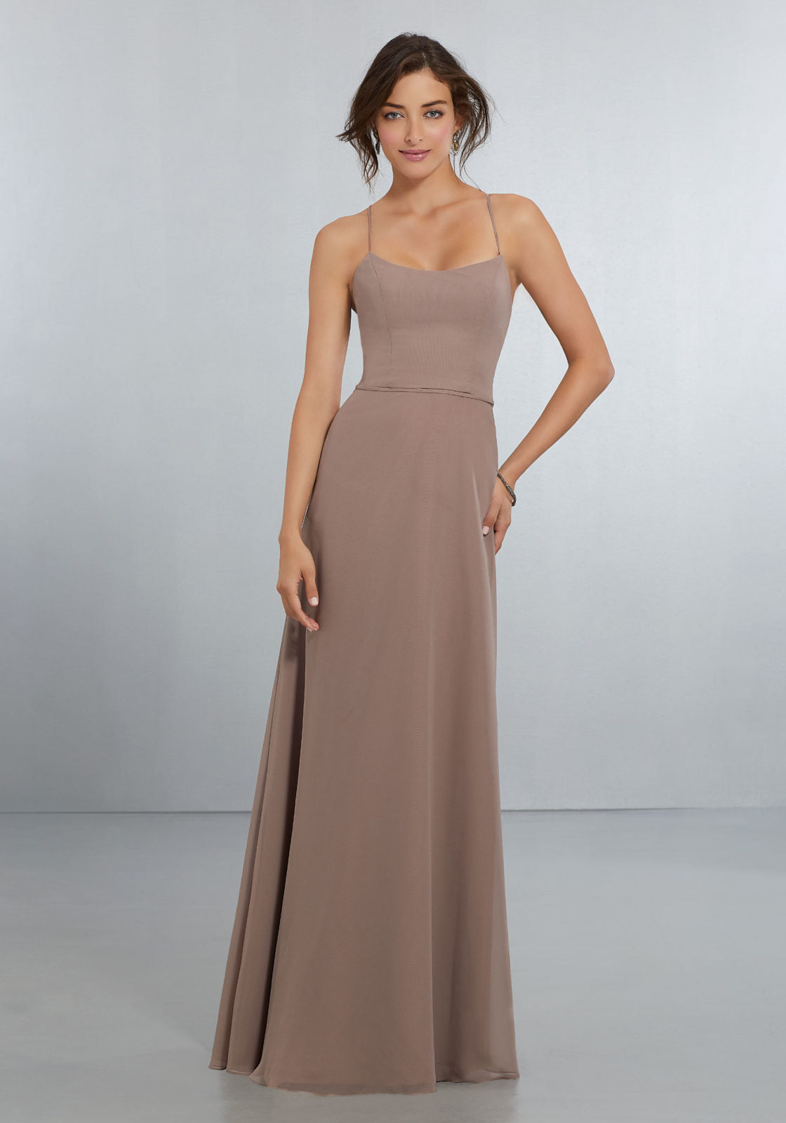 Formal Dresses Long Evening Fitted Formal Dress MGNY Madeline Gardner New York 21559 Fawn