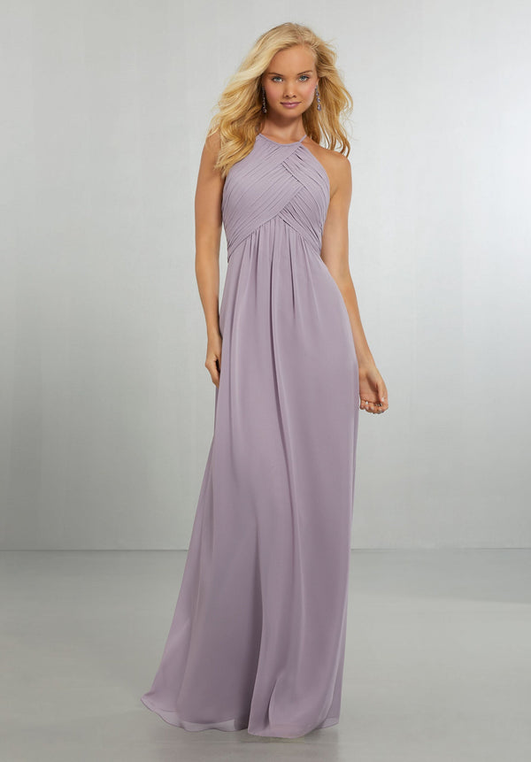 Long Evening Formal Pleated Dress MGNY Madeline Gardner New York 21570