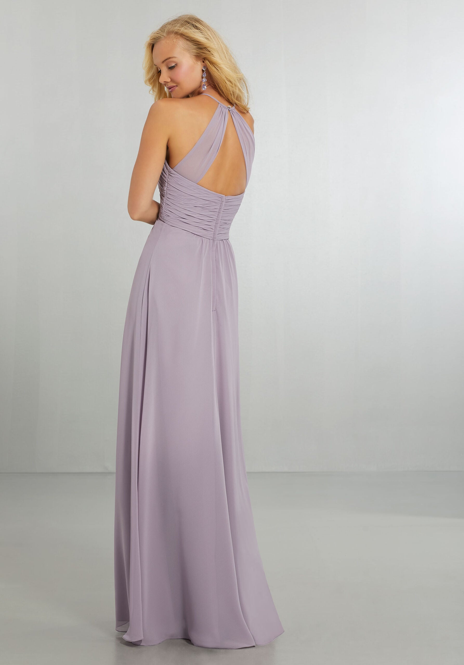 Formal Dresses Long Evening Formal Pleated Dress MGNY Madeline Gardner New York 21570 French Lilac