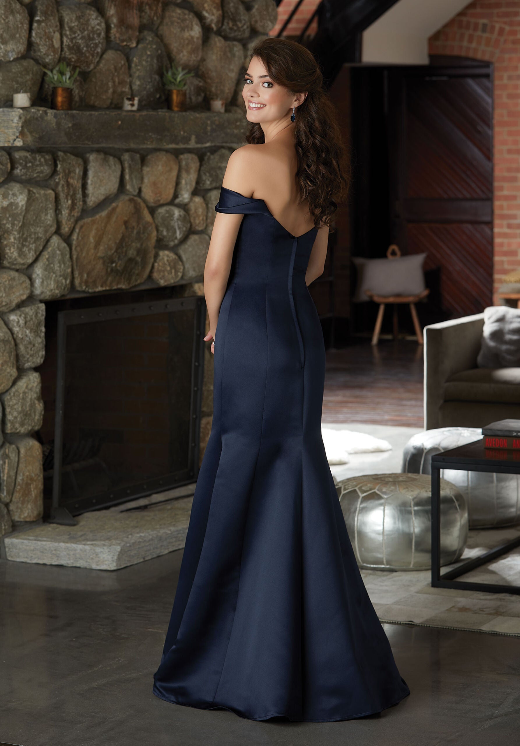 Formal Dresses Formal Long Mermaid Evening Dress MGNY Madeline Gardner New York 21583 Navy