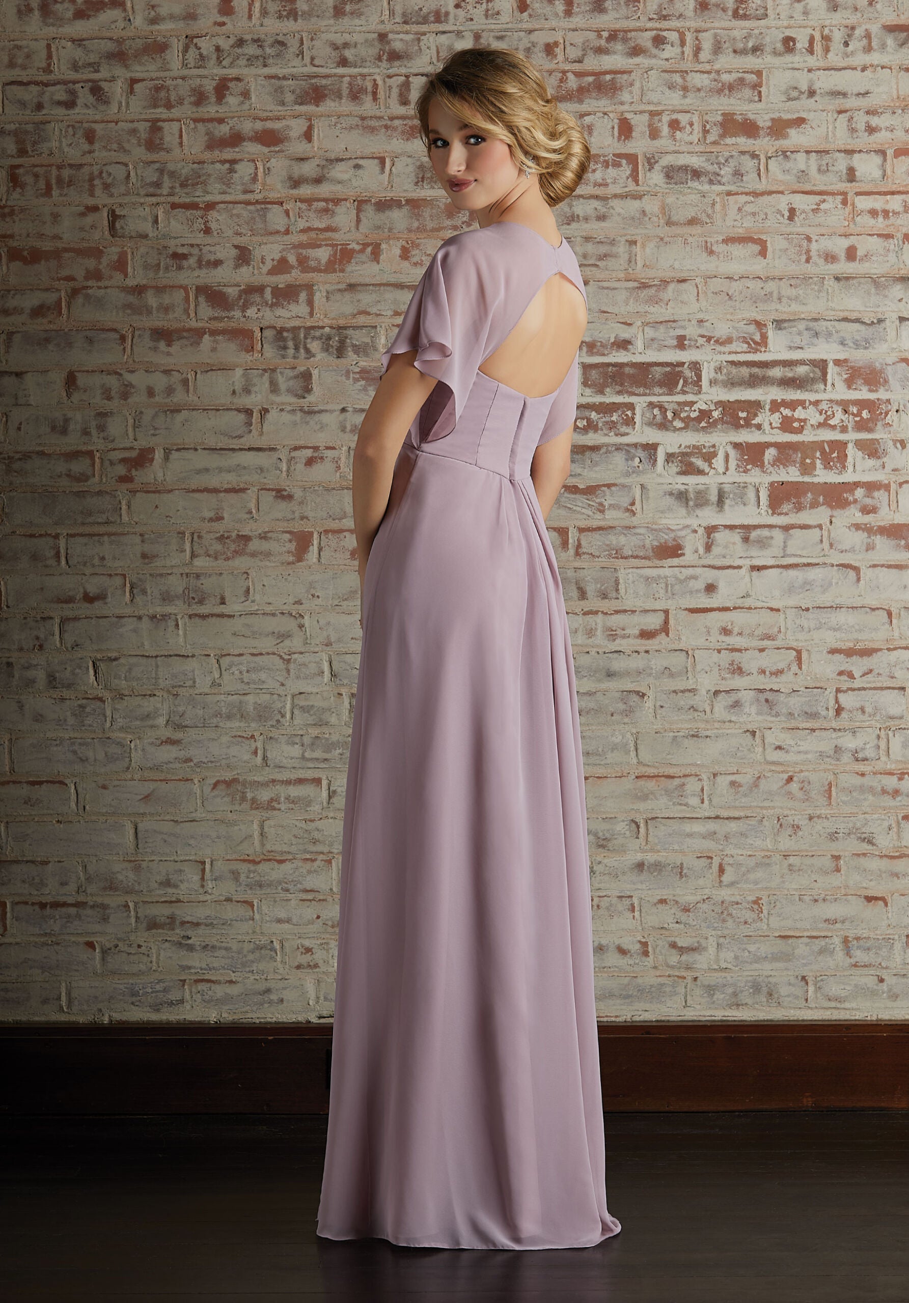 Mother of the Bride Dresses Cape Long Formal Mother of the Bride Dress Desert Rose-Chiffon-21594-Cape