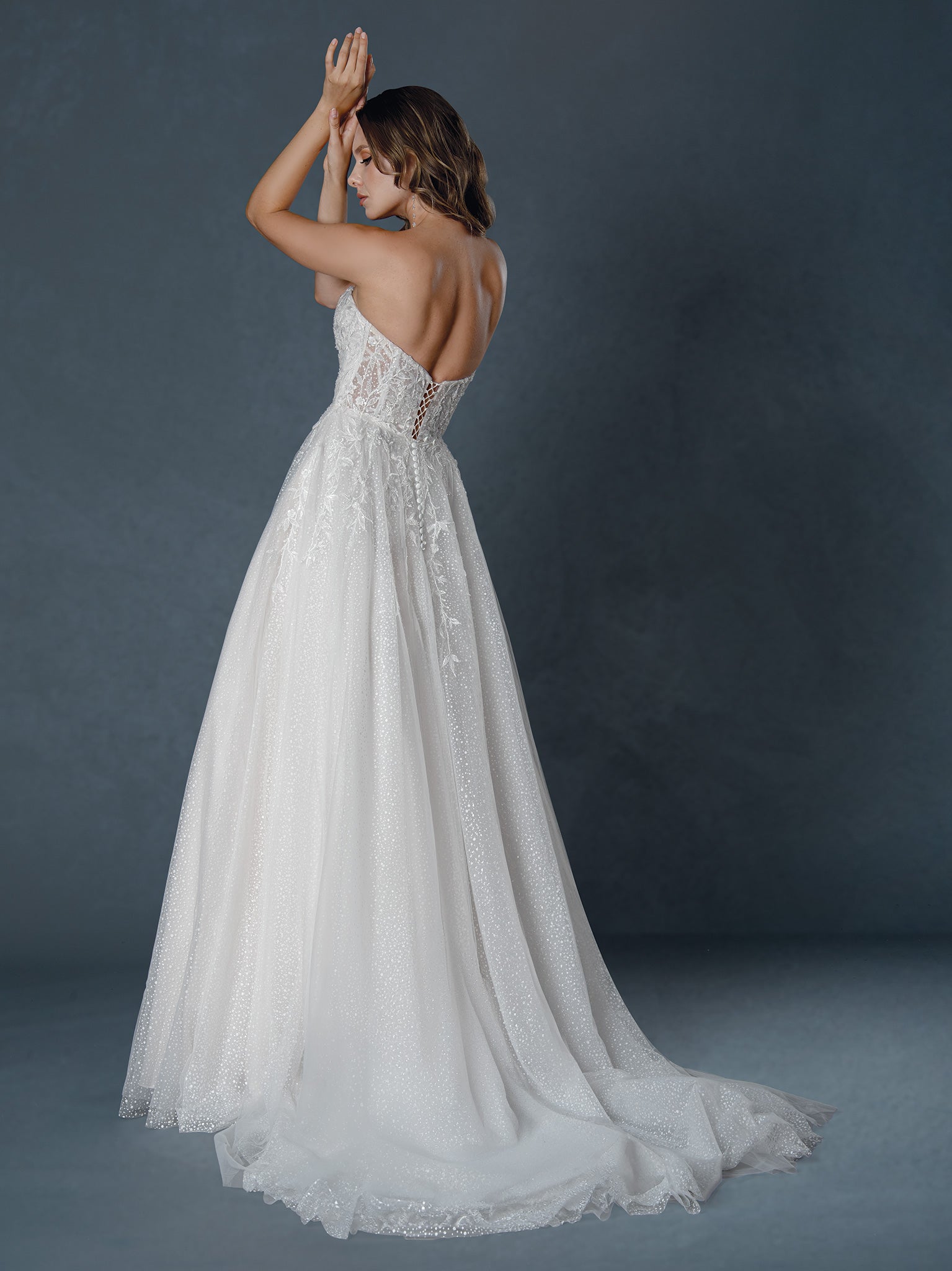 Wedding Dresses Long Beaded Lace Wedding Dress Stella Couture 25529 Off White