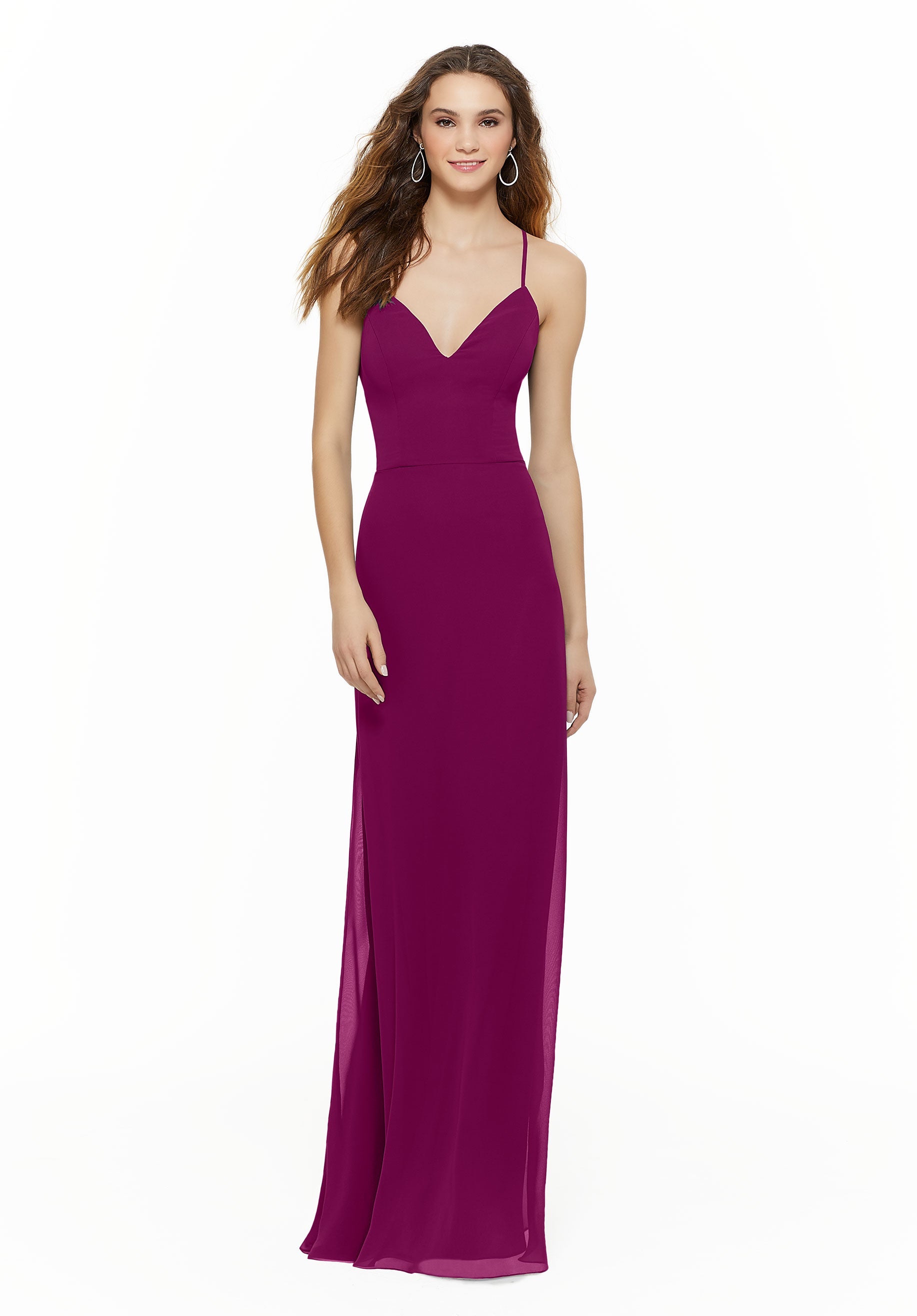 Formal Dresses A Line Formal Long Evenings Dress MGNY Madeline Gardner New York 21634 Mulberry