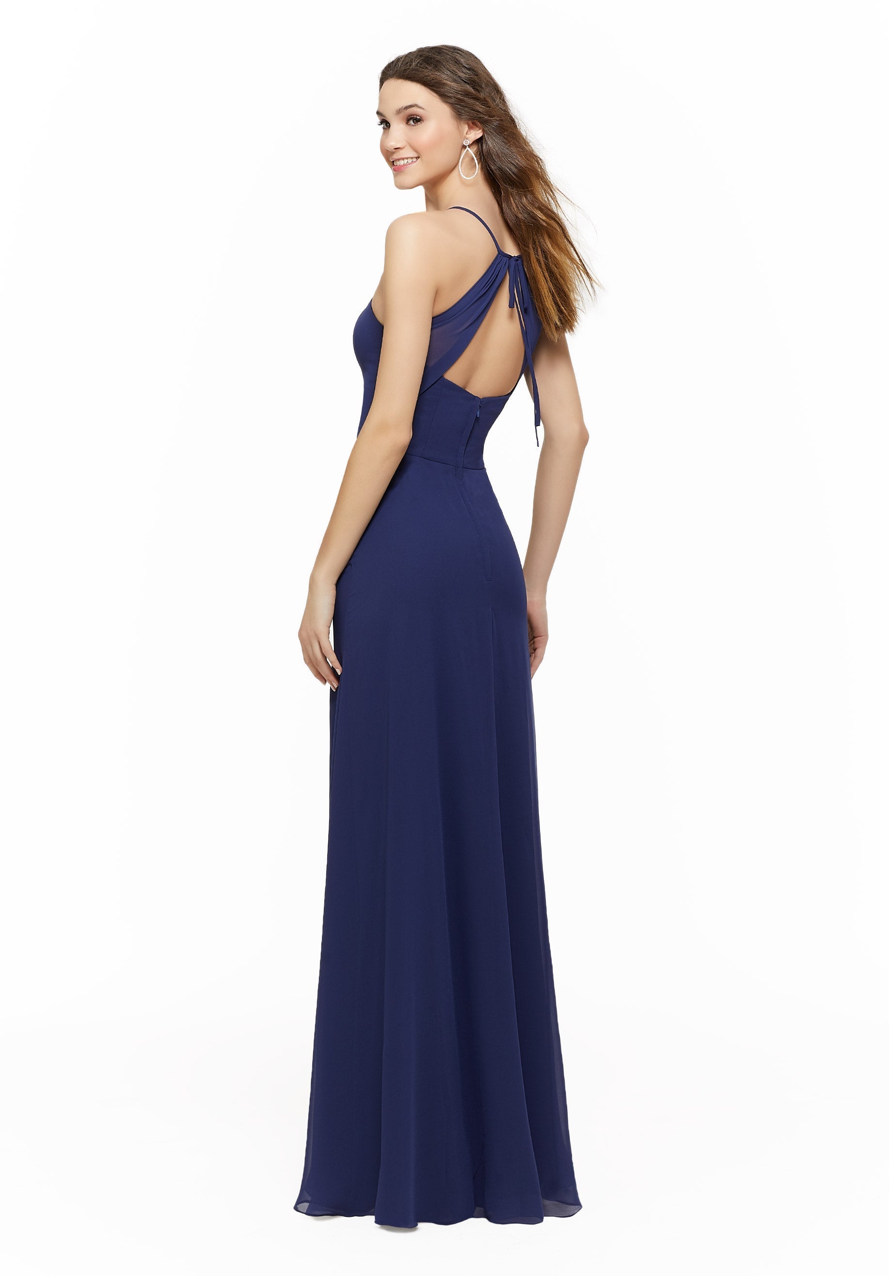 Formal Dresses A Line Formal Long Evenings Dress MGNY Madeline Gardner New York 21634 Navy