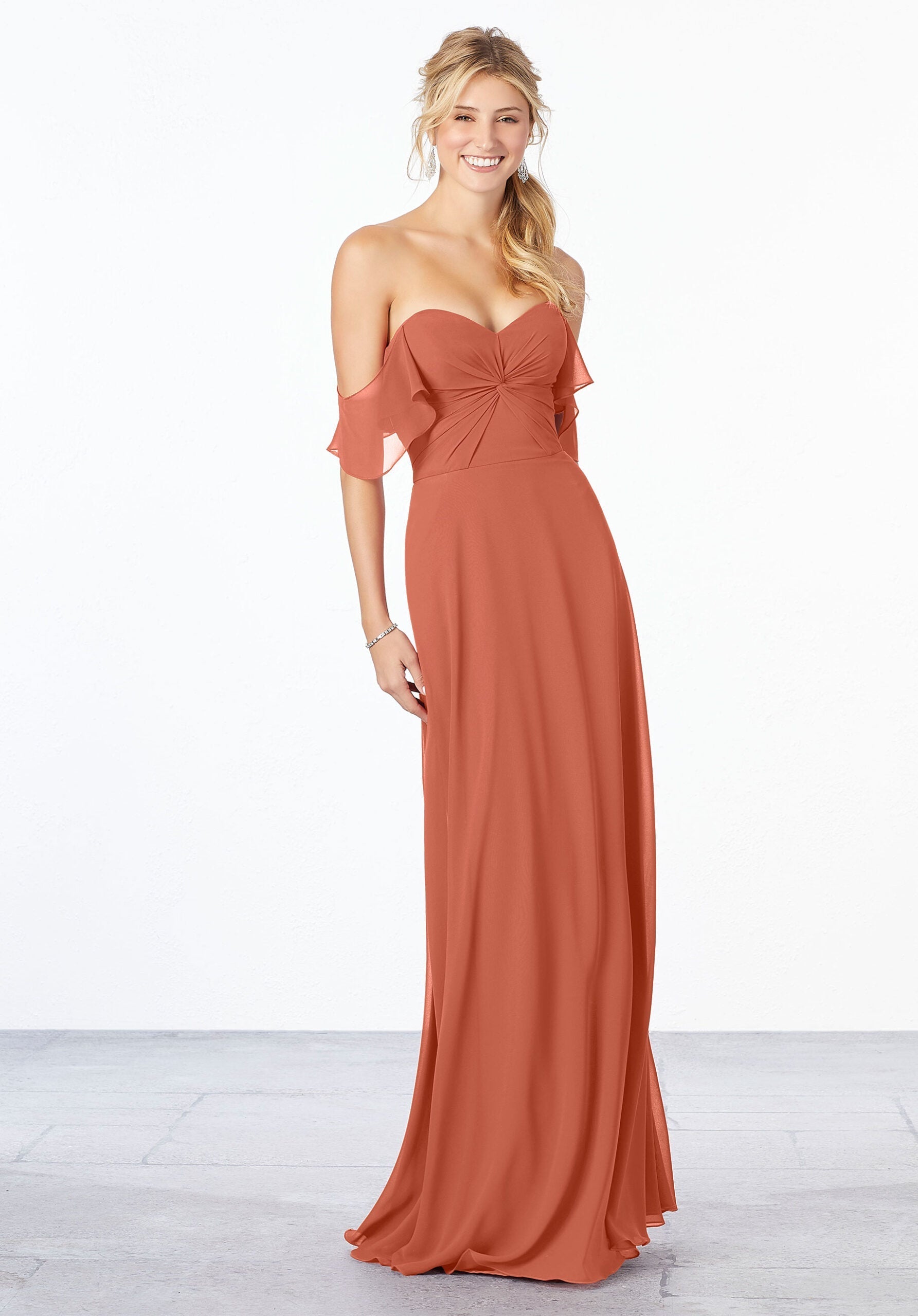 Formal Dresses A Line Evening Long Formal Dress MGNY Madeline Gardner New York 21651 Spice
