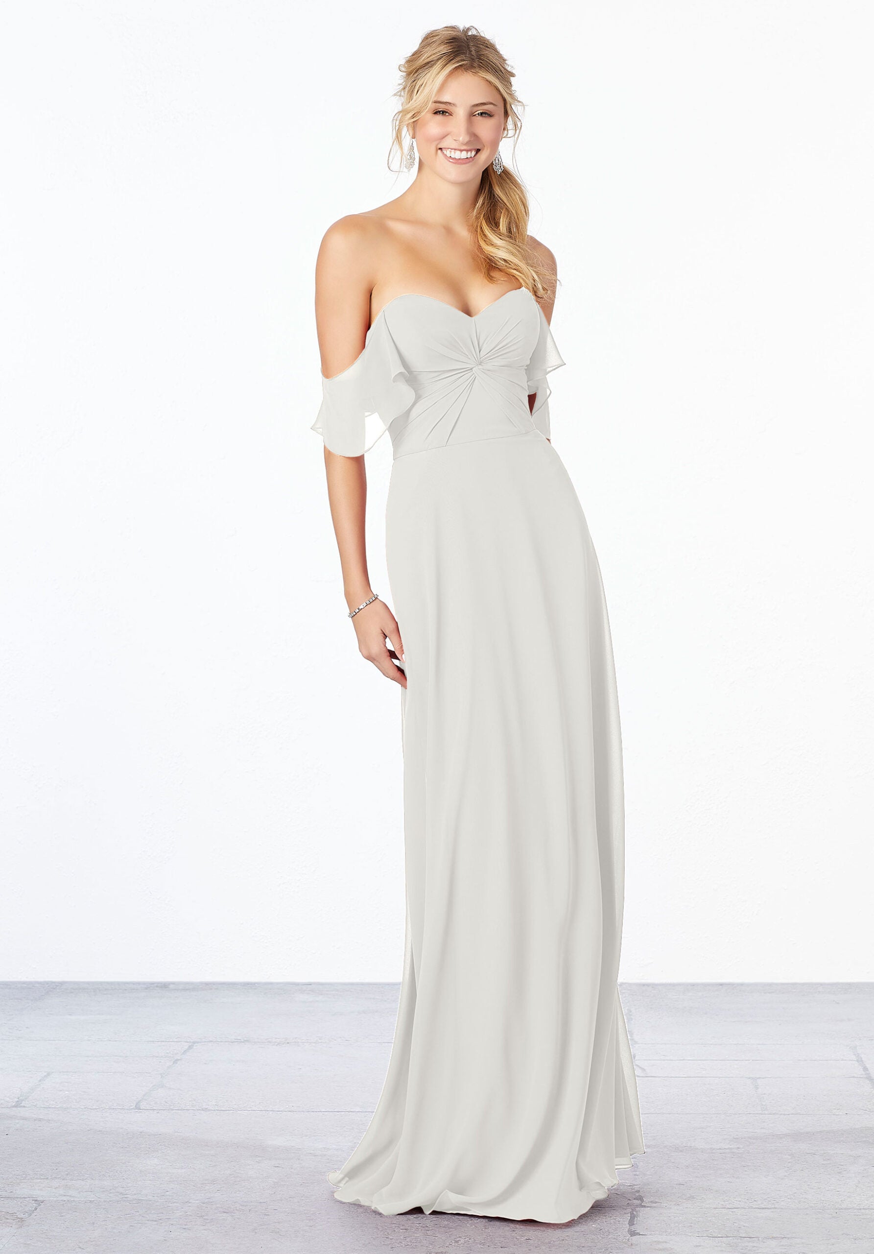 Wedding Dresses Long Bridal A Line Wedding Dress MGNY Madeline Gardner New York 21651 Ivory