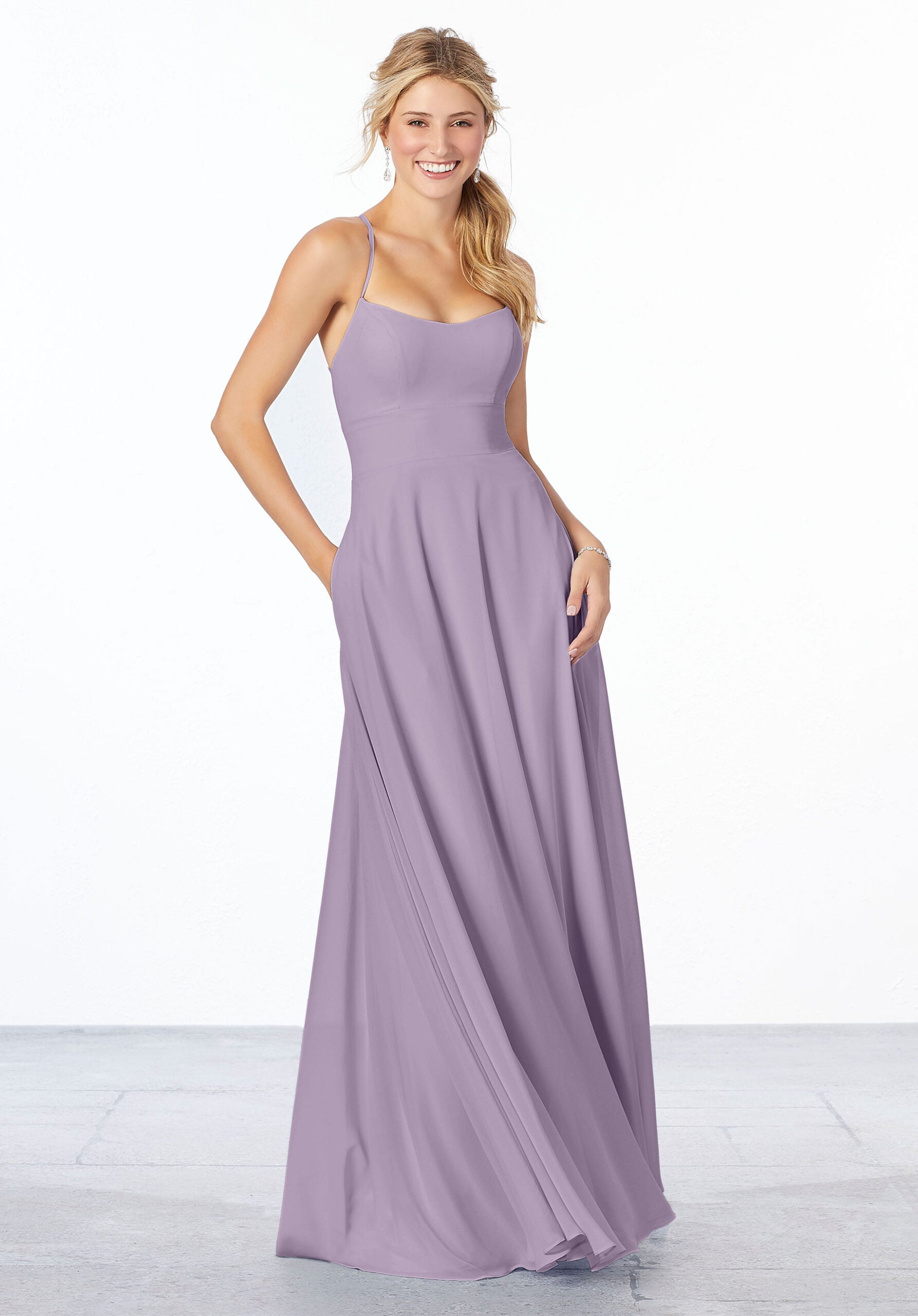 Formal Dresses Evening A Line Long Formal Dress MGNY Madeline Gardner New York 21655 Violet