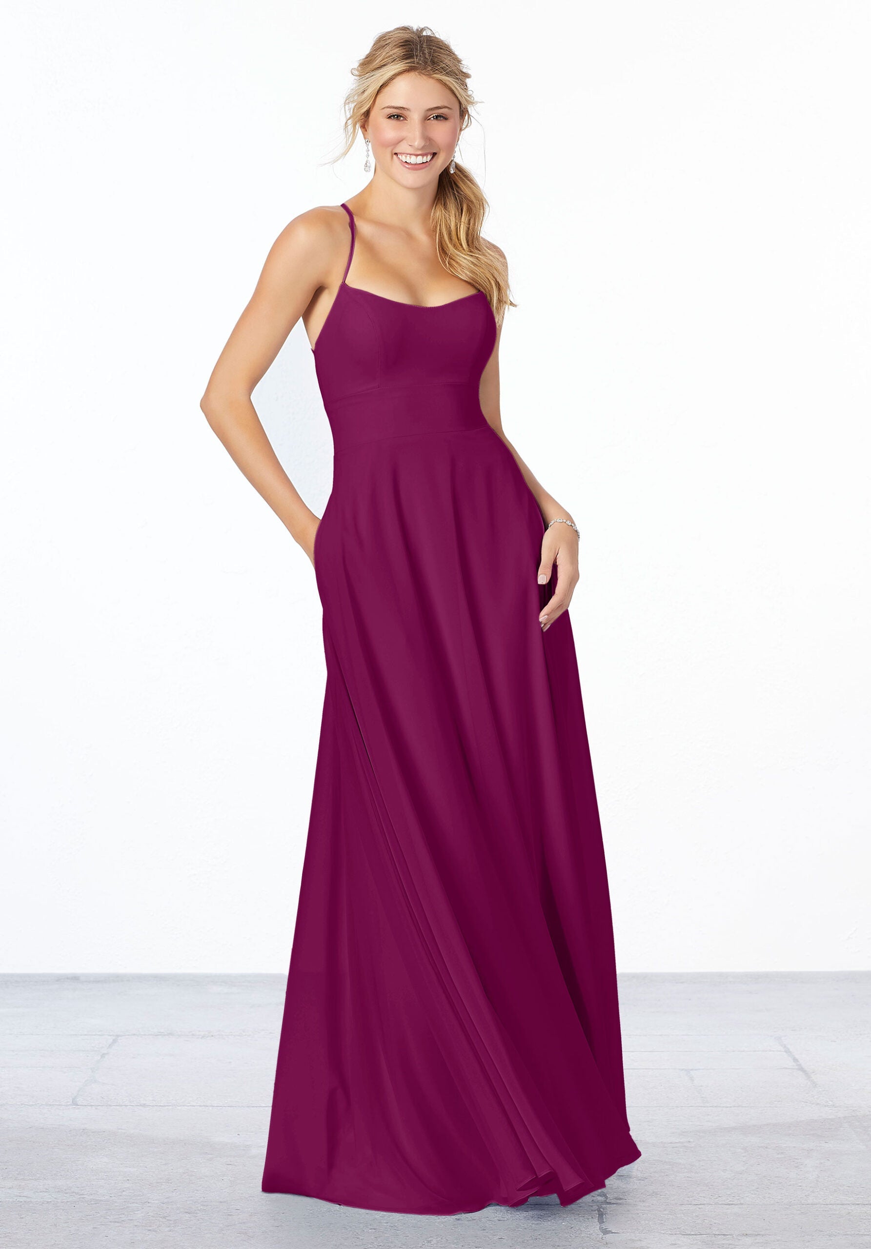 Formal Dresses Evening Formal Long A Line Dress MGNY Madeline Gardner New York 21655 Mulberry