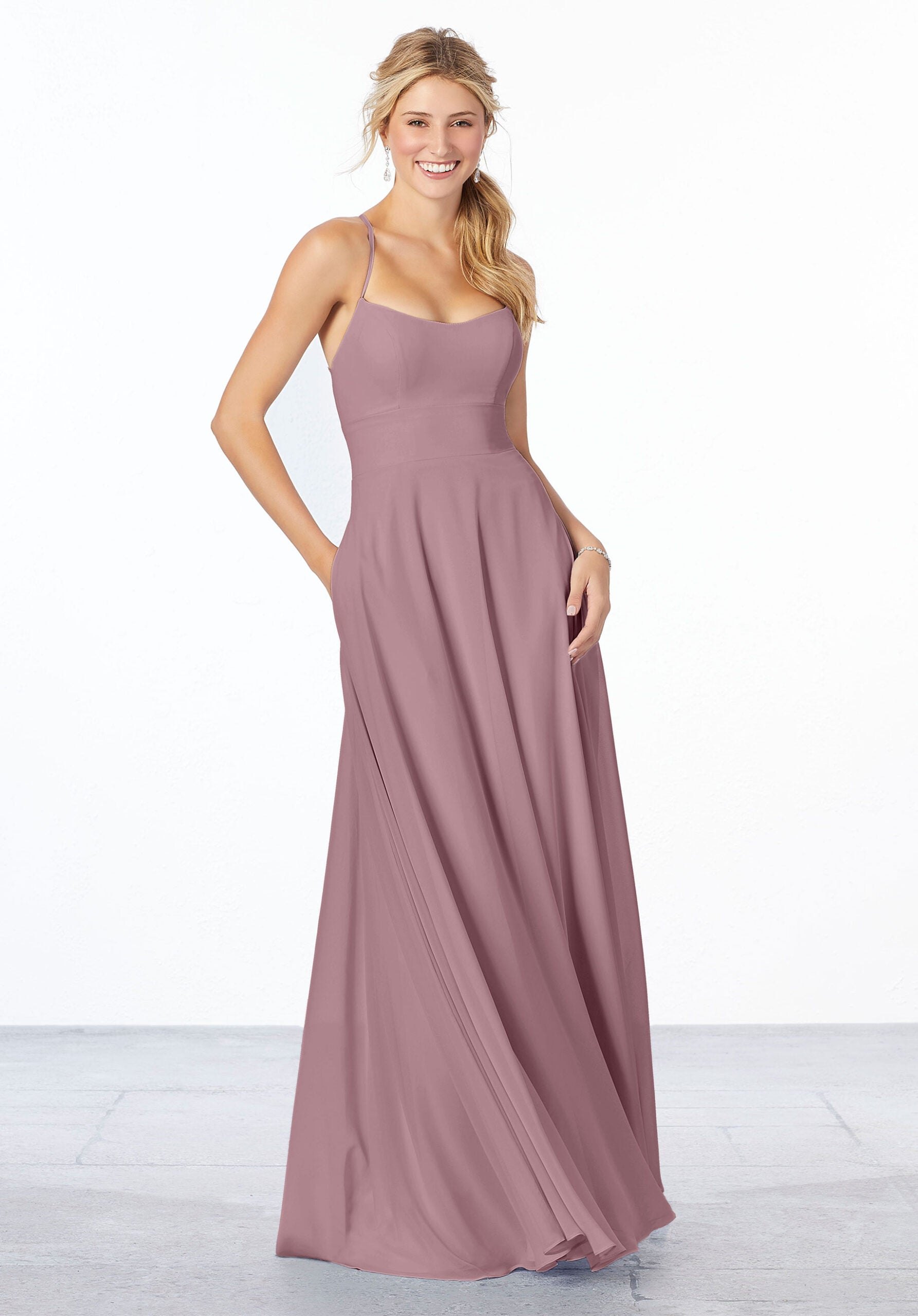 Formal Dresses Long A Line Formal Dress MGNY Madeline Gardner New York 21655 French Lilac