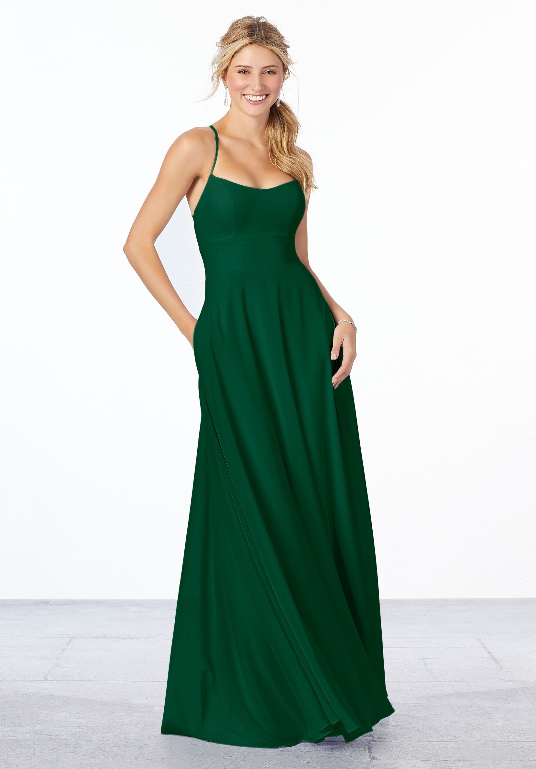 Formal Dresses Evening Long Formal A Line Dress MGNY Madeline Gardner New York 21655 Emerald