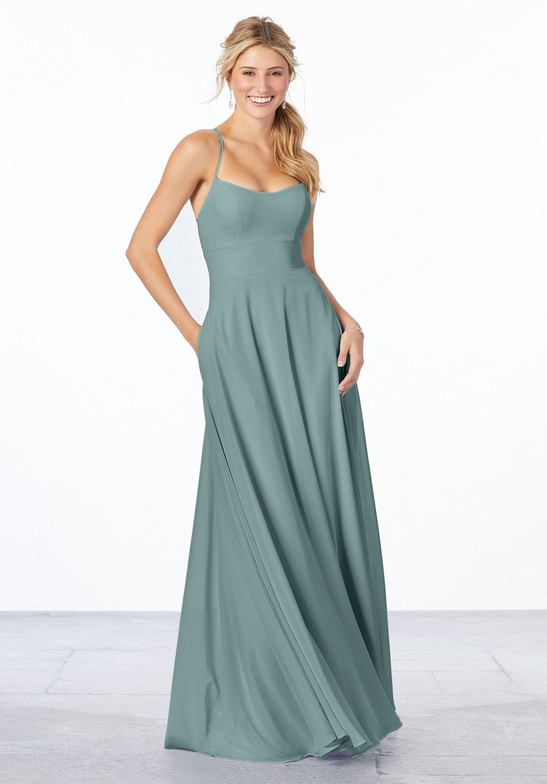 Formal Dresses Long Formal Dress MGNY Madeline Gardner New York 21655 Deep Sea