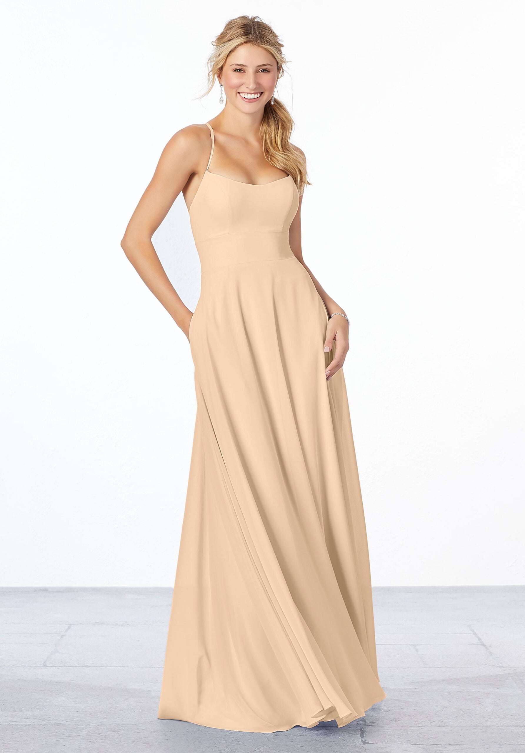 Formal Dresses Long Formal Dress MGNY Madeline Gardner New York 21655 Champagne