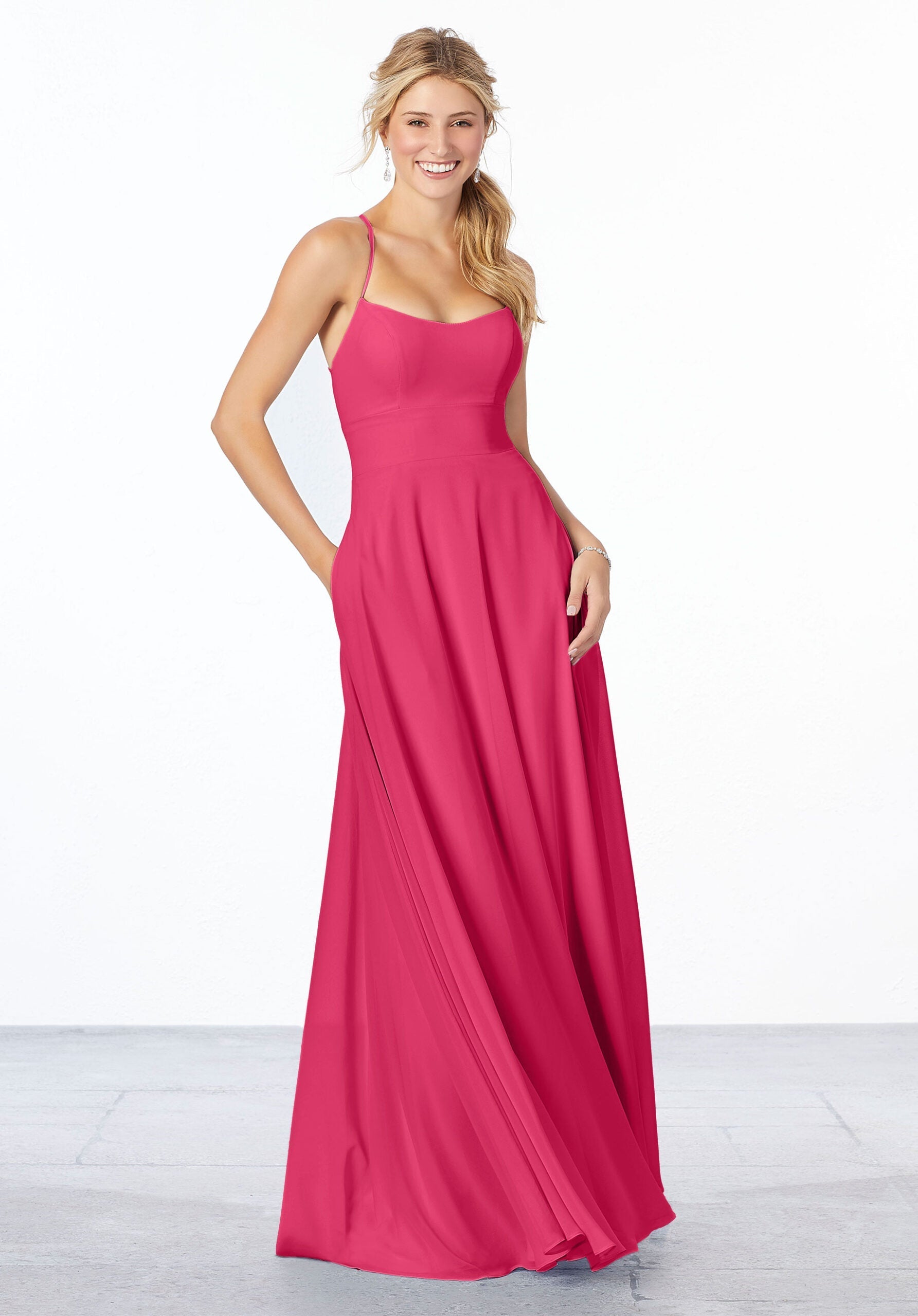 Formal Dresses A Line Evening Formal Long Dress MGNY Madeline Gardner New York 21655 Berry