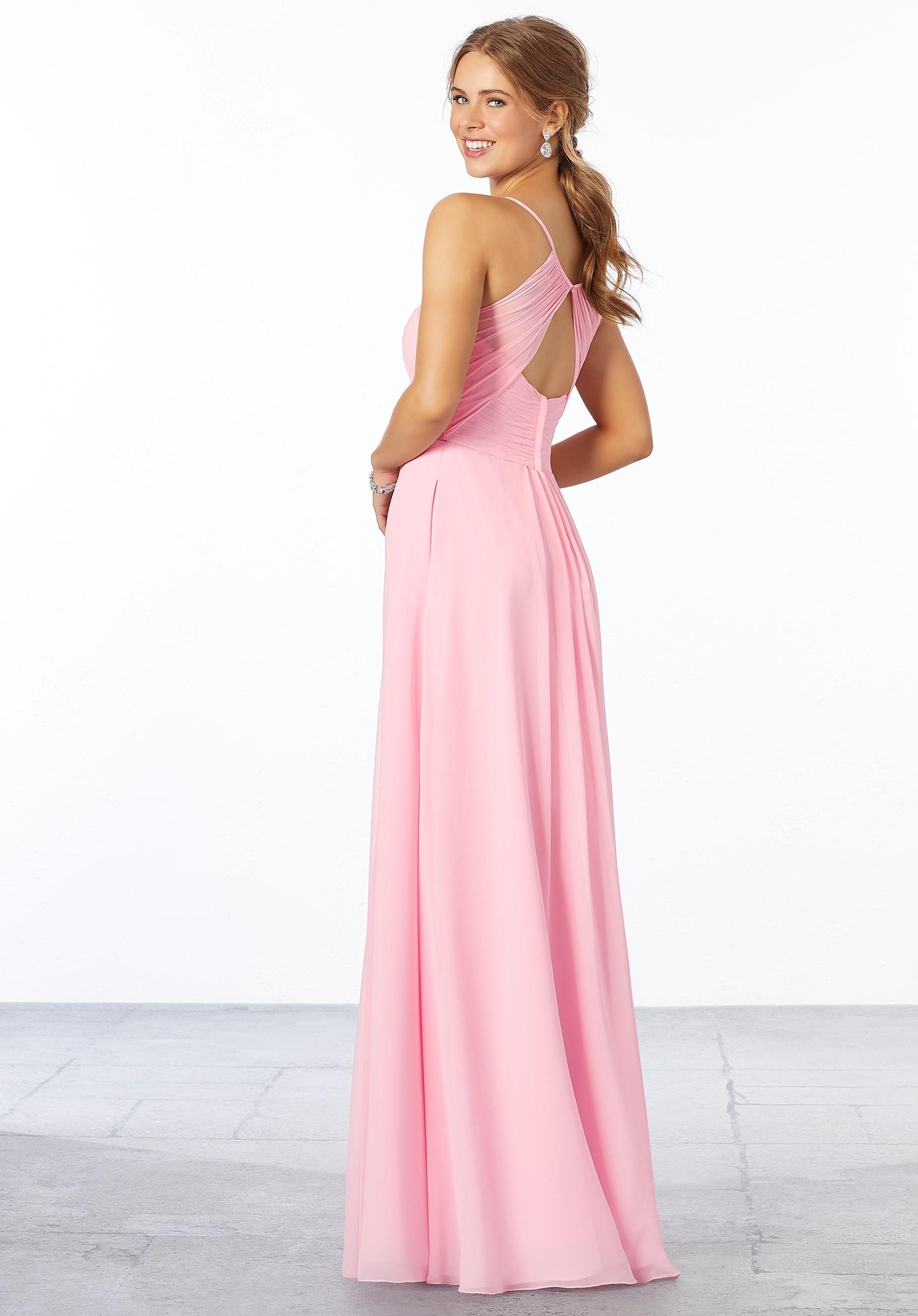 Formal Dresses Long Formal Pleated Dress MGNY Madeline Gardner New York 21658 Blossom
