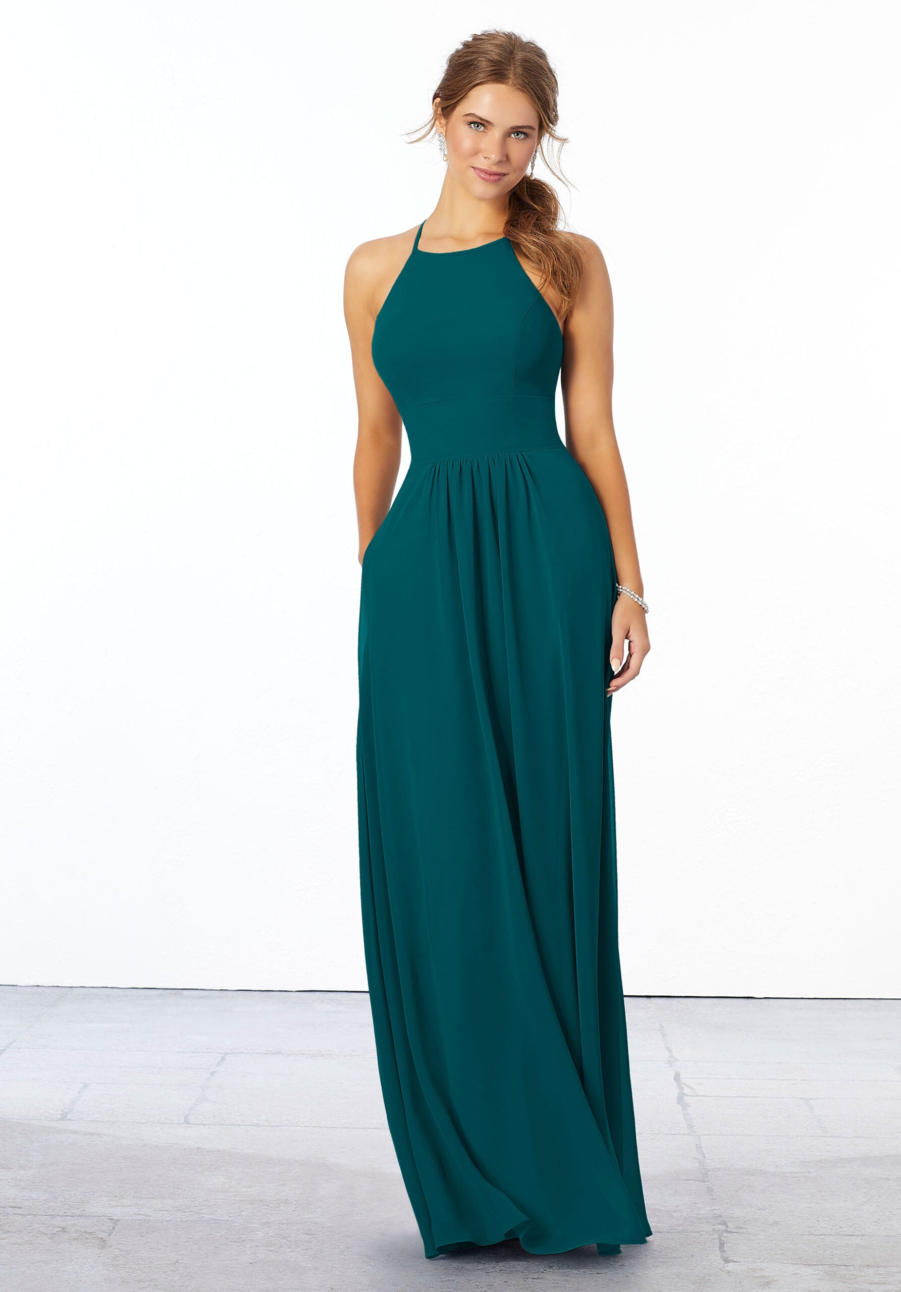Formal Dresses Formal Evening A Line Dress MGNY Madeline Gardner New York 21666 Teal