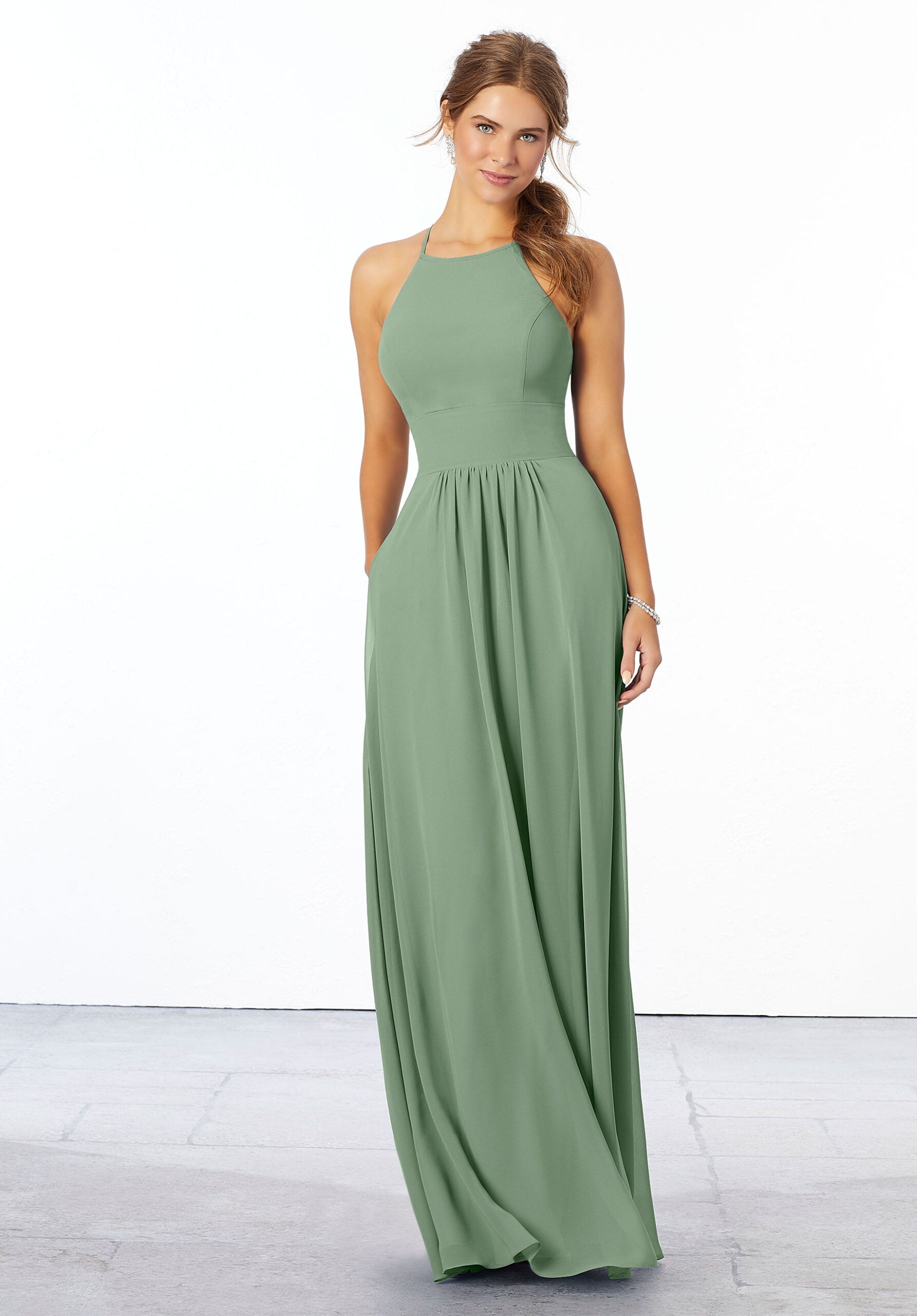 Formal Dresses Formal Evening Long Dress MGNY Madeline Gardner New York 21666 Moss