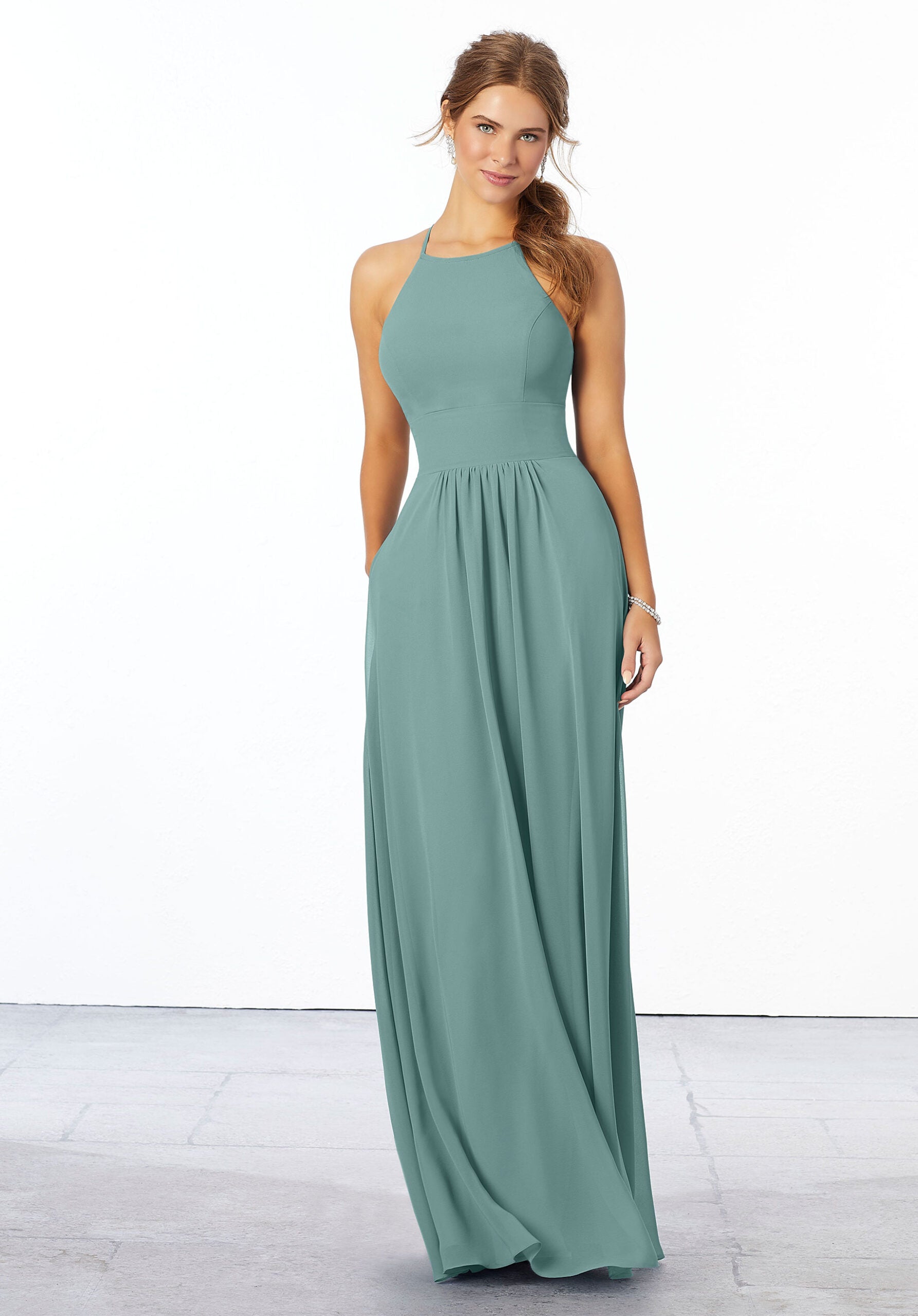 Formal Dresses Formal Long Evening Dress MGNY Madeline Gardner New York 21666 Deep Sea
