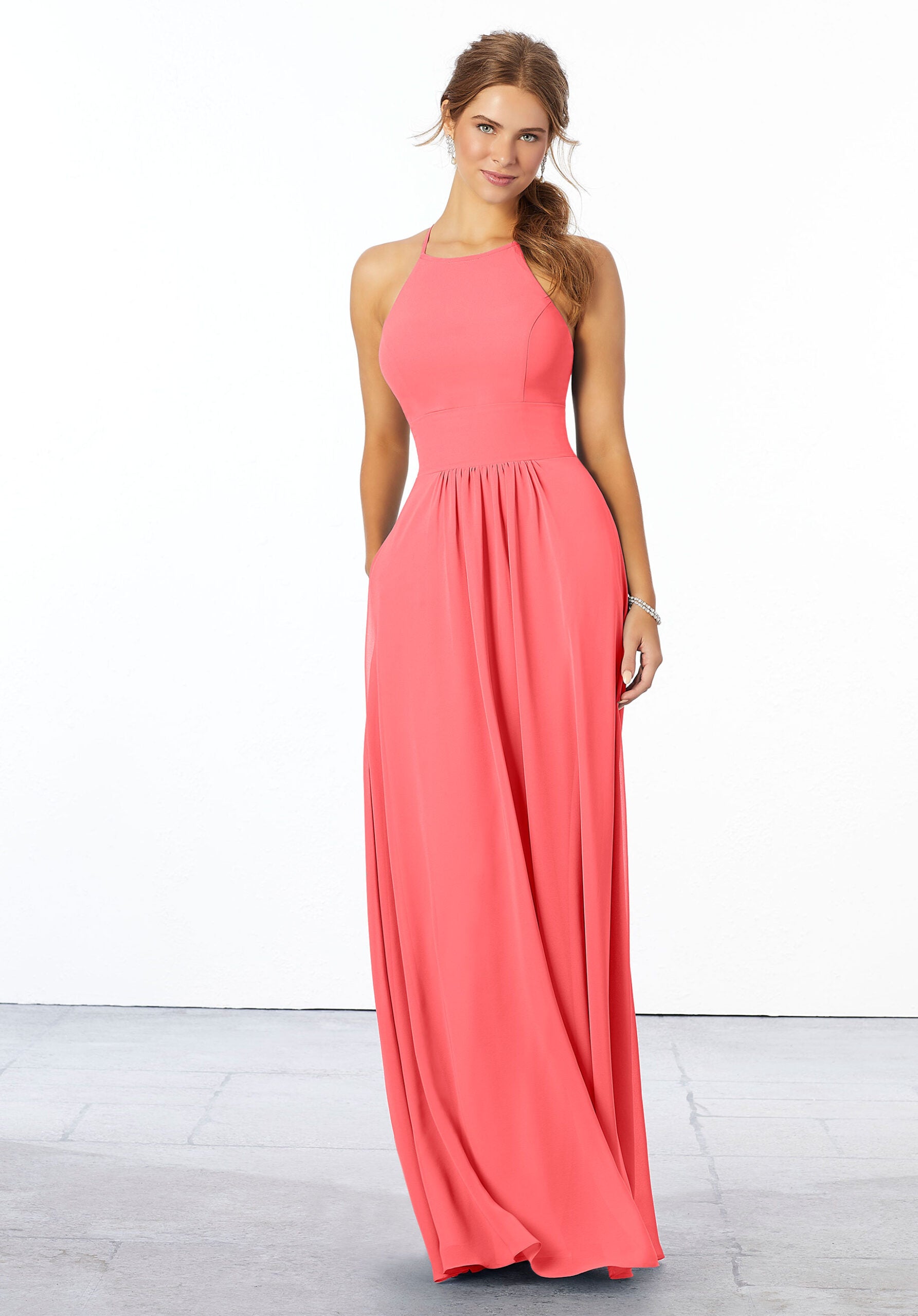 Formal Dresses Formal Evening A Line Dress MGNY Madeline Gardner New York 21666 Cantaloupe