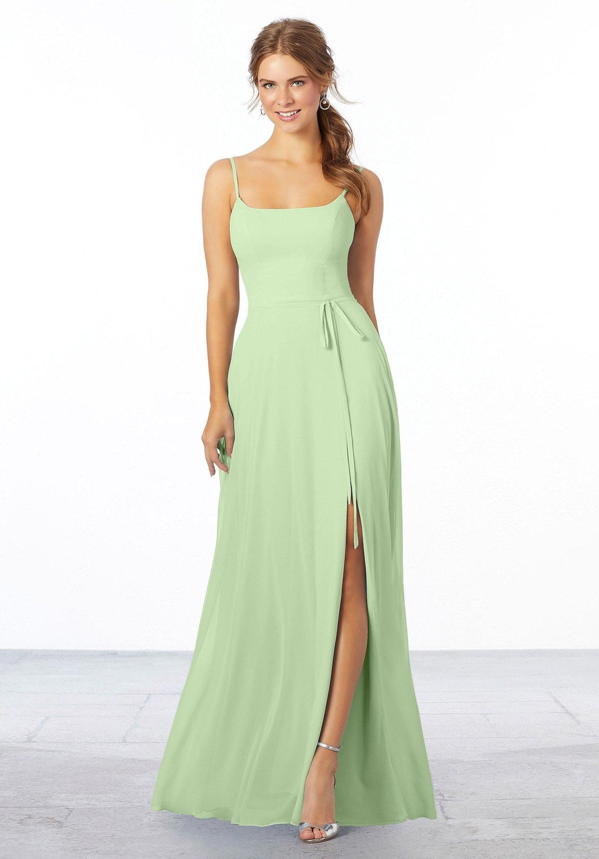 Formal Dresses Long Evening Slit Formal Dress MGNY Madeline Gardner New York 21668 Sage
