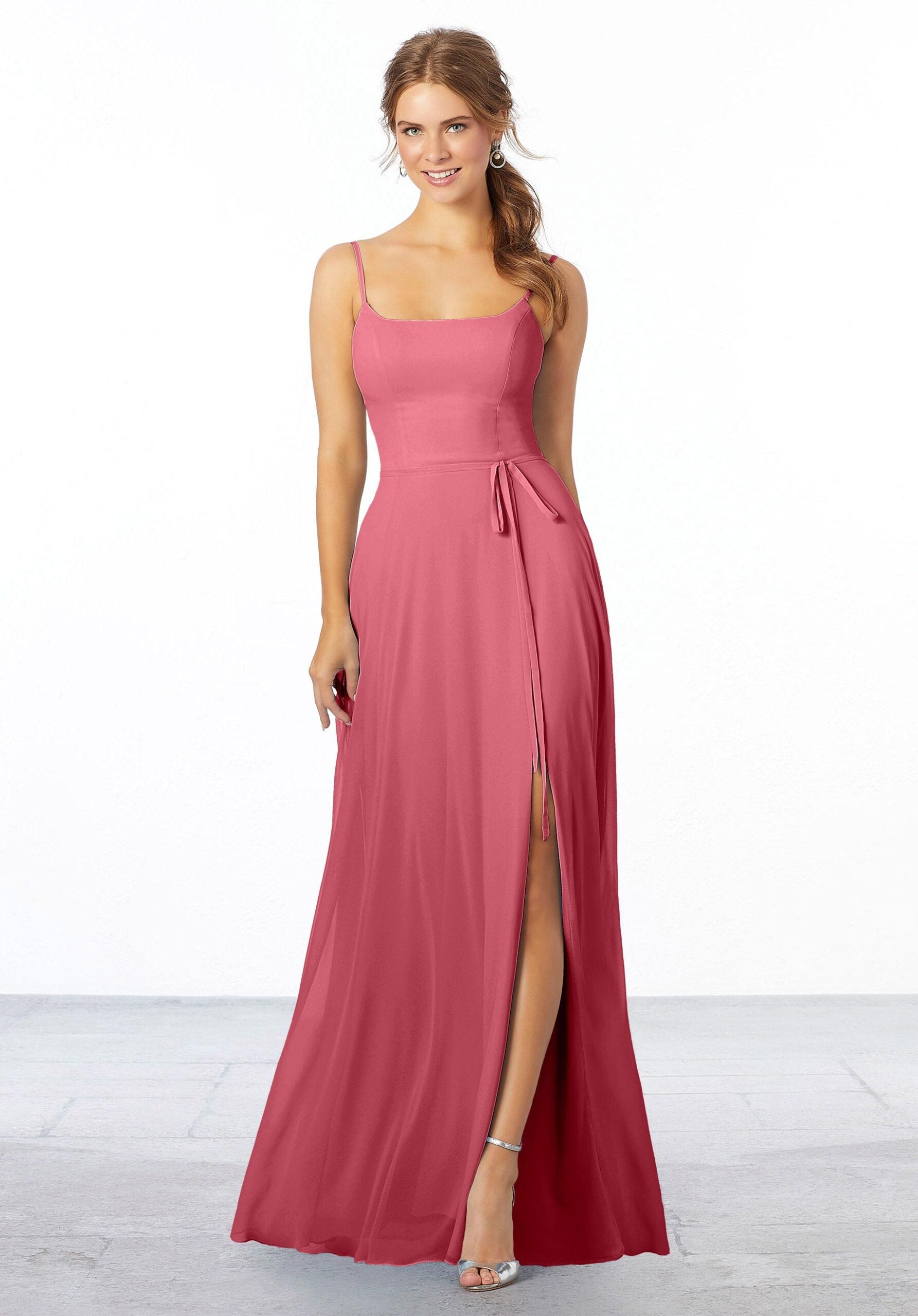 Formal Dresses Long Evening Formal Slit Dress MGNY Madeline Gardner New York 21668 Rosewood