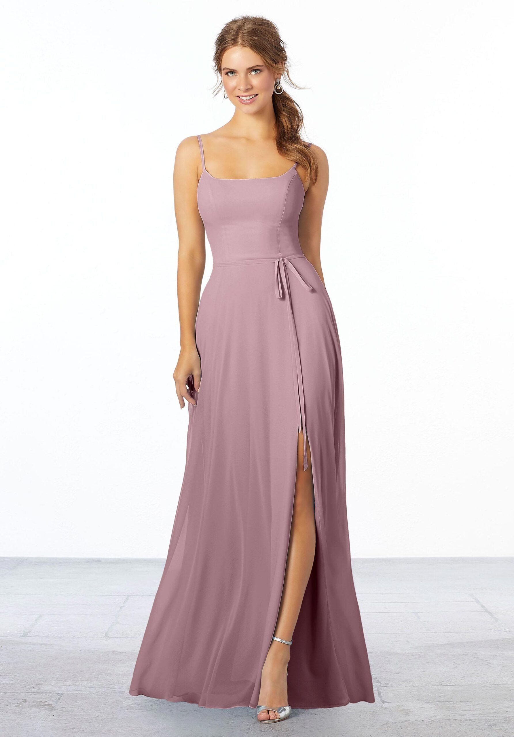 Formal Dresses Long Slit Evening Formal Dress MGNY Madeline Gardner New York 21668 French Lilac