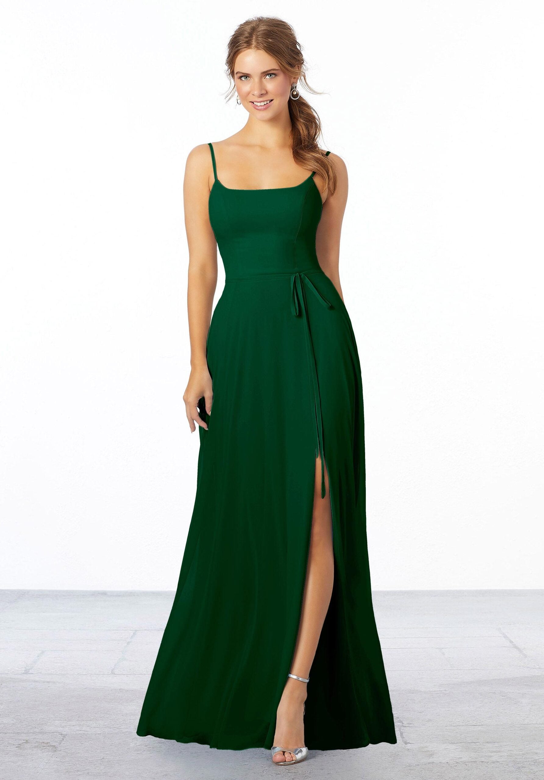 Formal Dresses Long Slit Formal Evening Dress MGNY Madeline Gardner New York 21668 Emerald