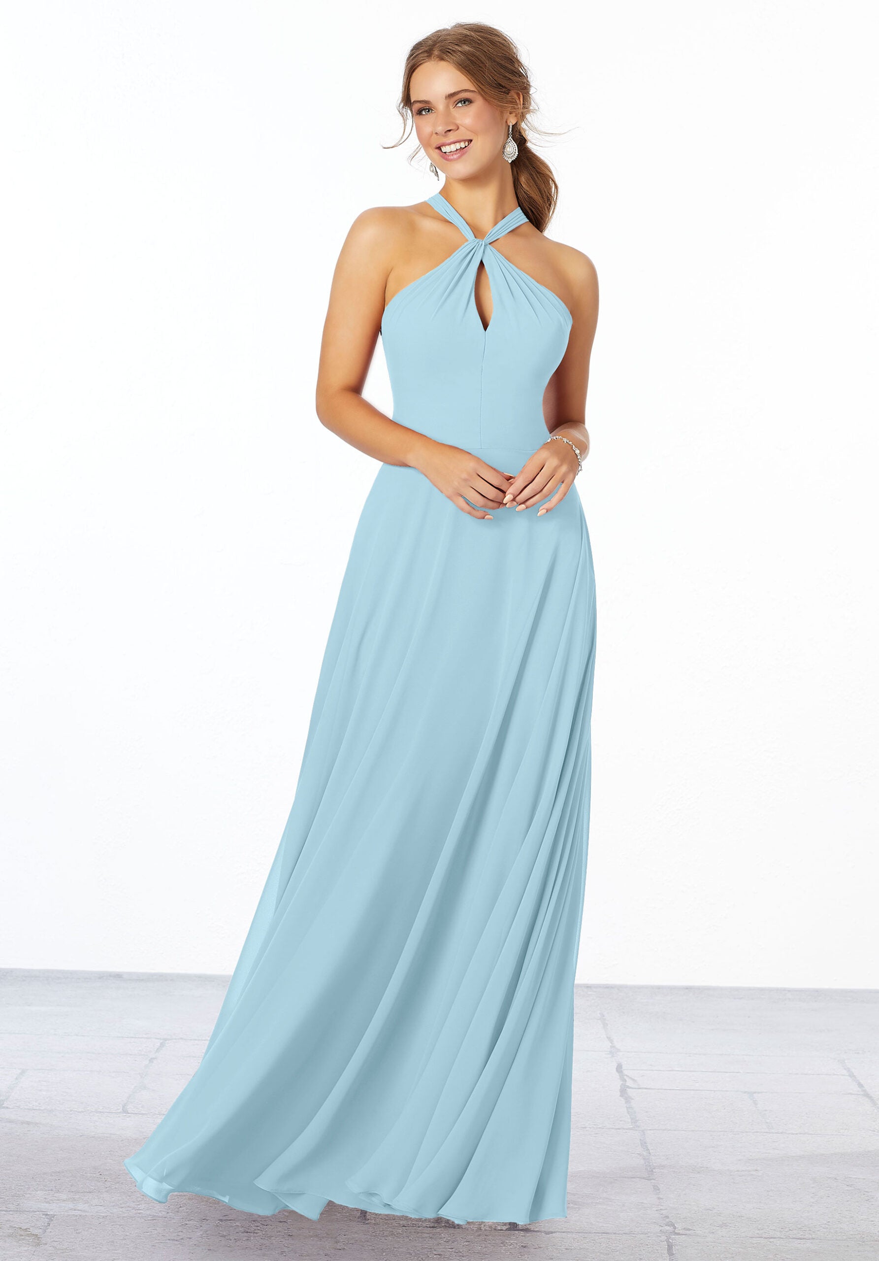 Formal Dresses Long Evening A Line Formal Dress MGNY Madeline Gardner New York 21670 Sky