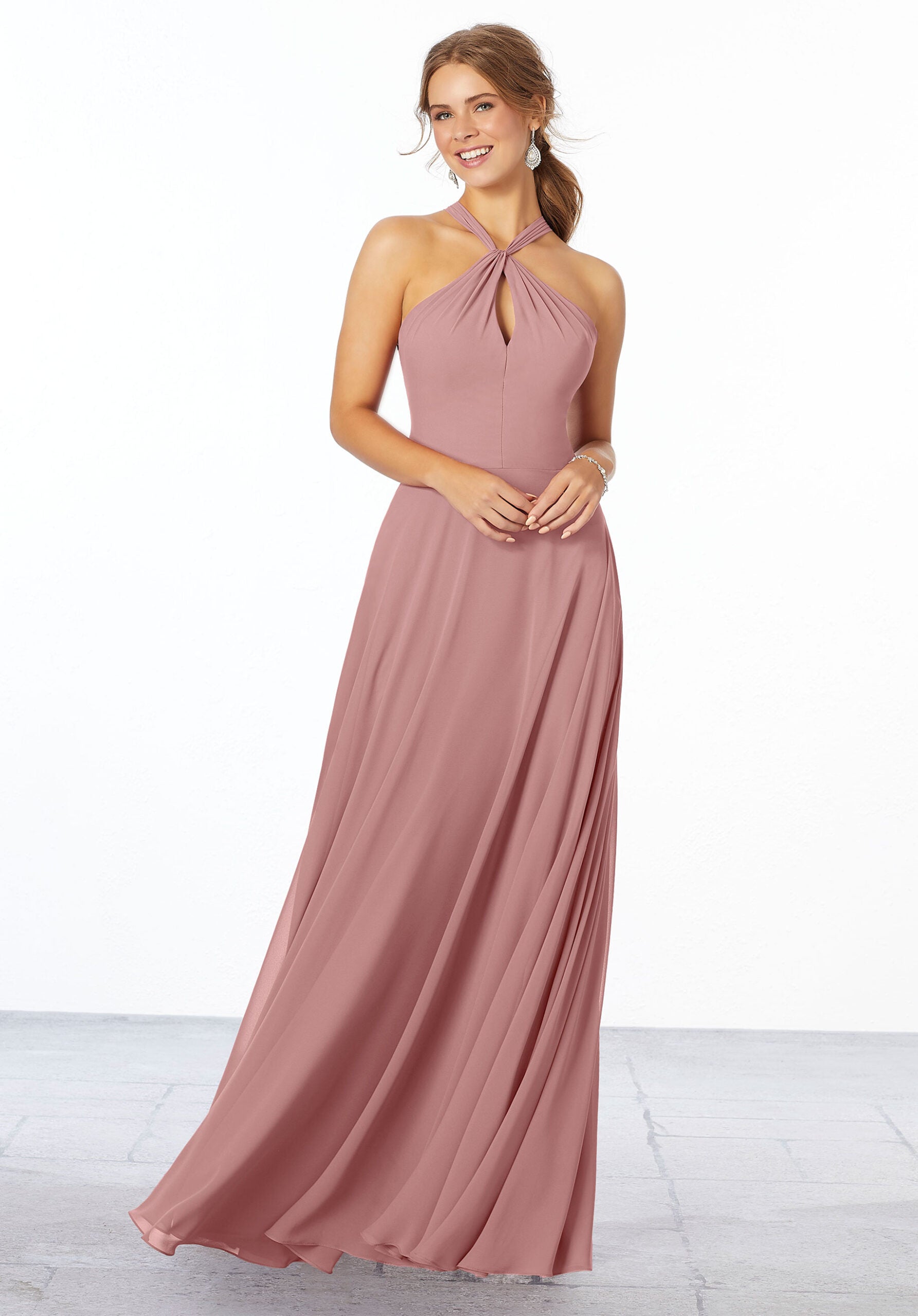 Formal Dresses Long A Line Formal Evening Dress MGNY Madeline Gardner New York 21670 Desert Rose