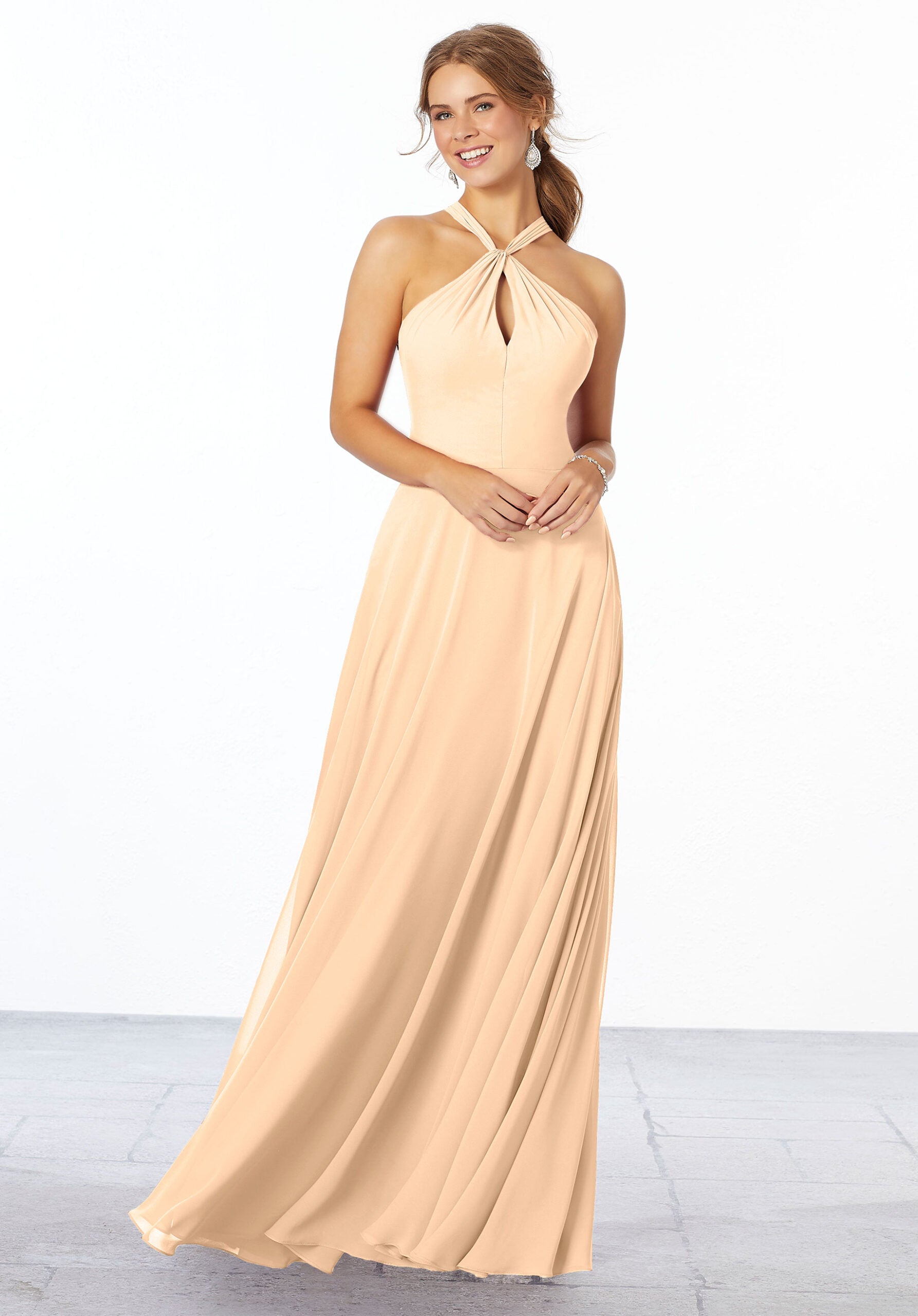 Formal Dresses Long Formal Evening A Line Dress MGNY Madeline Gardner New York 21670 Champagne