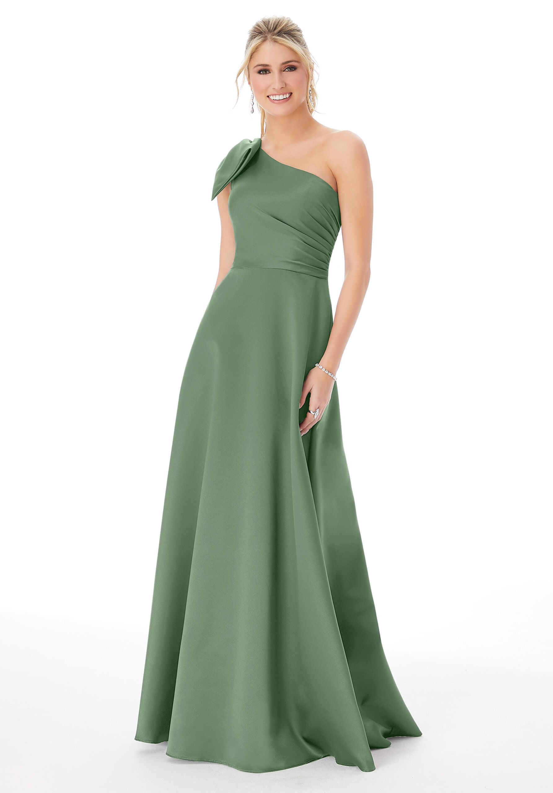 Formal Dresses Long Evening A Line Formal Dress MGNY Madeline Gardner New York 21682 Moss
