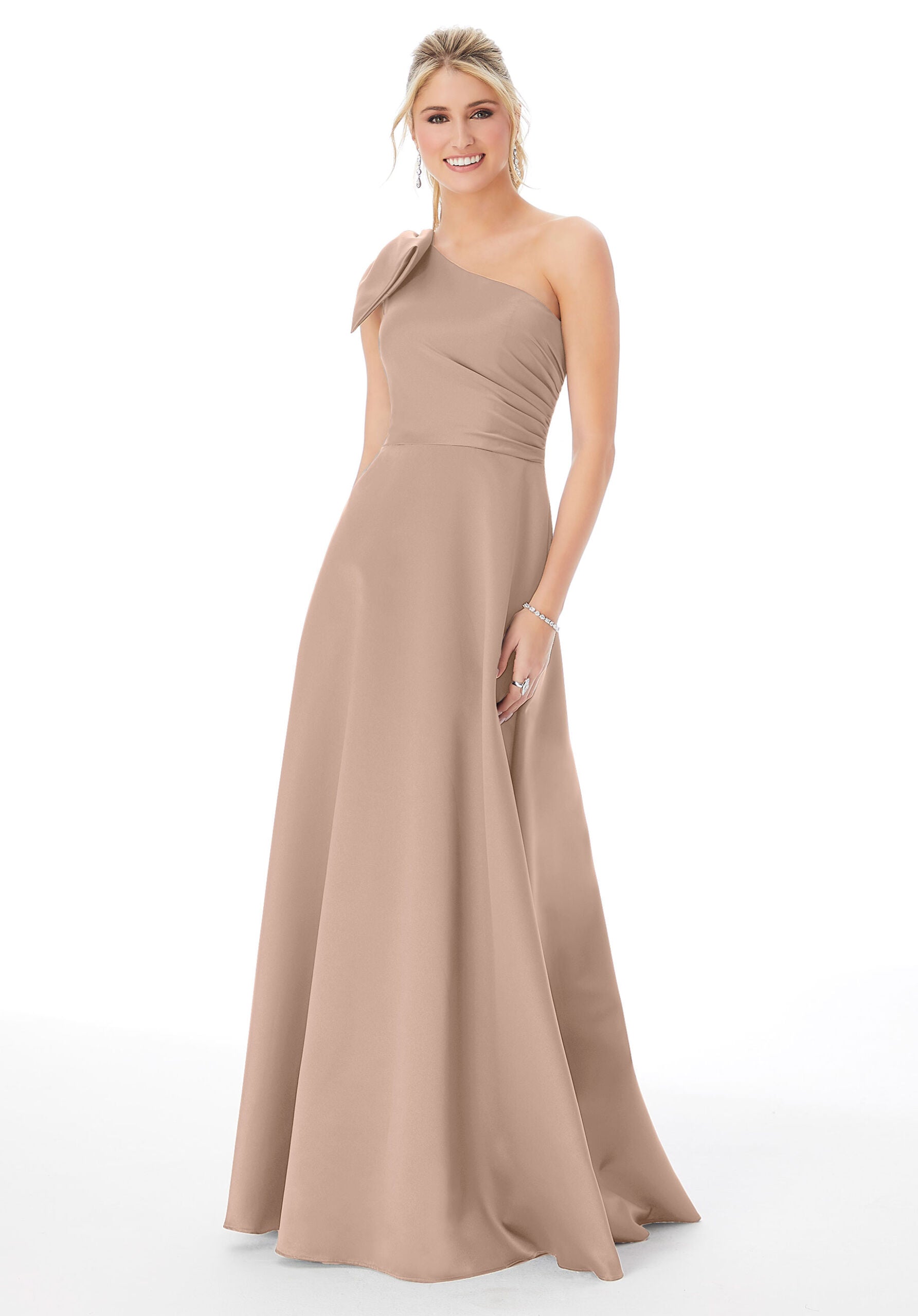 Formal Dresses Long Evening A Line Formal Dress MGNY Madeline Gardner New York 21682 Latte