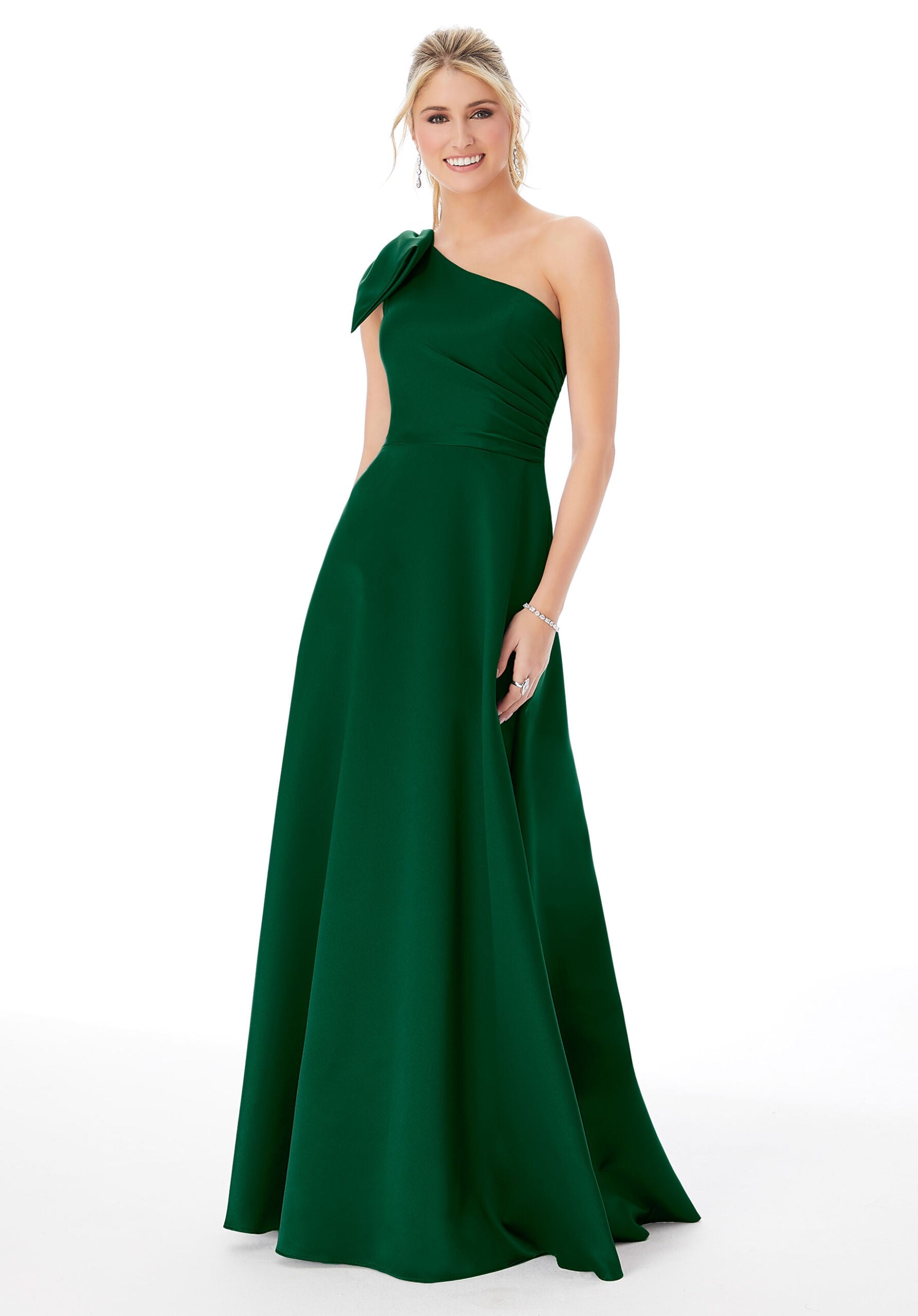 Formal Dresses Long Evening Formal A Line Dress MGNY Madeline Gardner New York 21682 Emerald