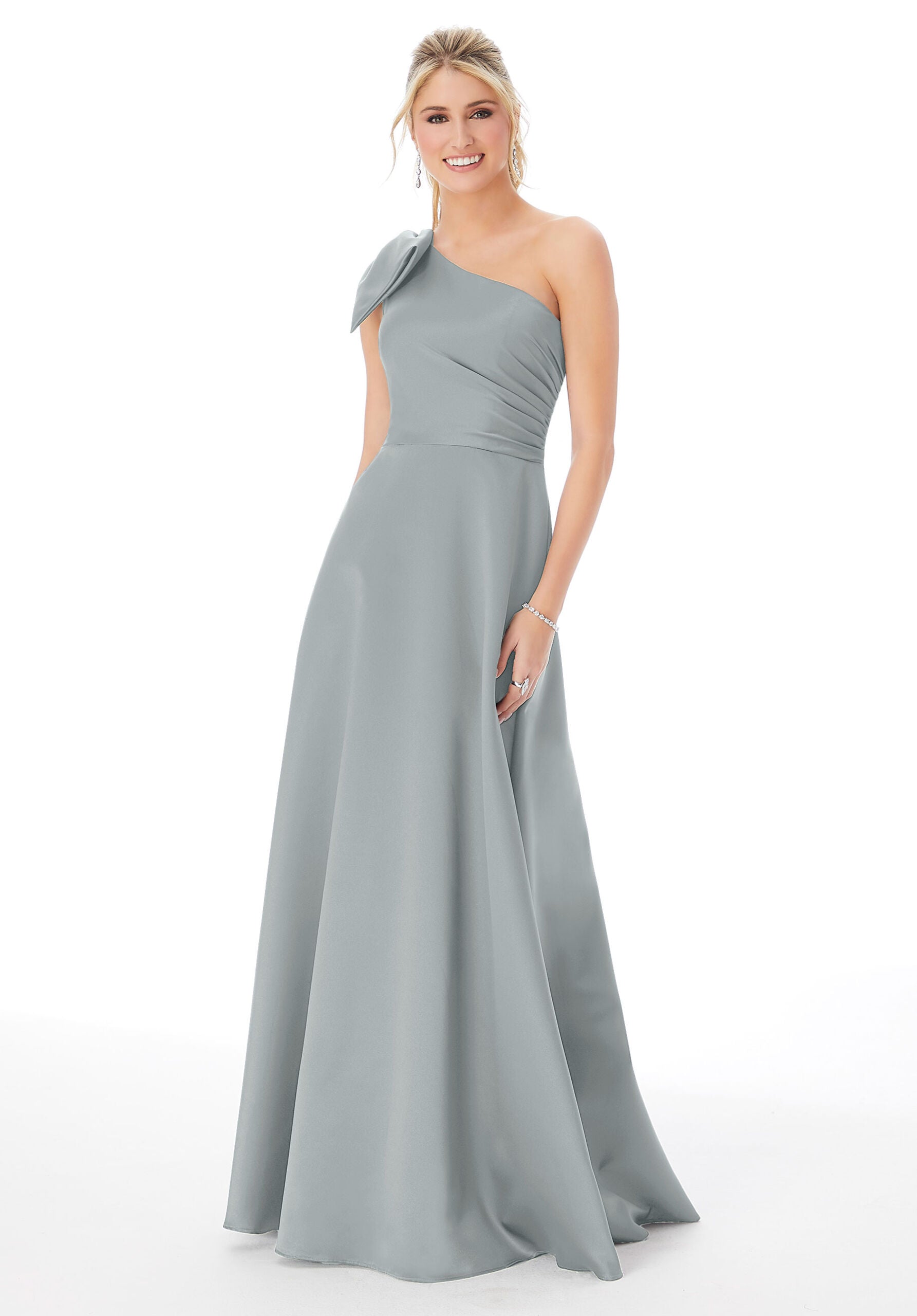 Formal Dresses Long Evening Formal A Line Dress MGNY Madeline Gardner New York 21682 Dove