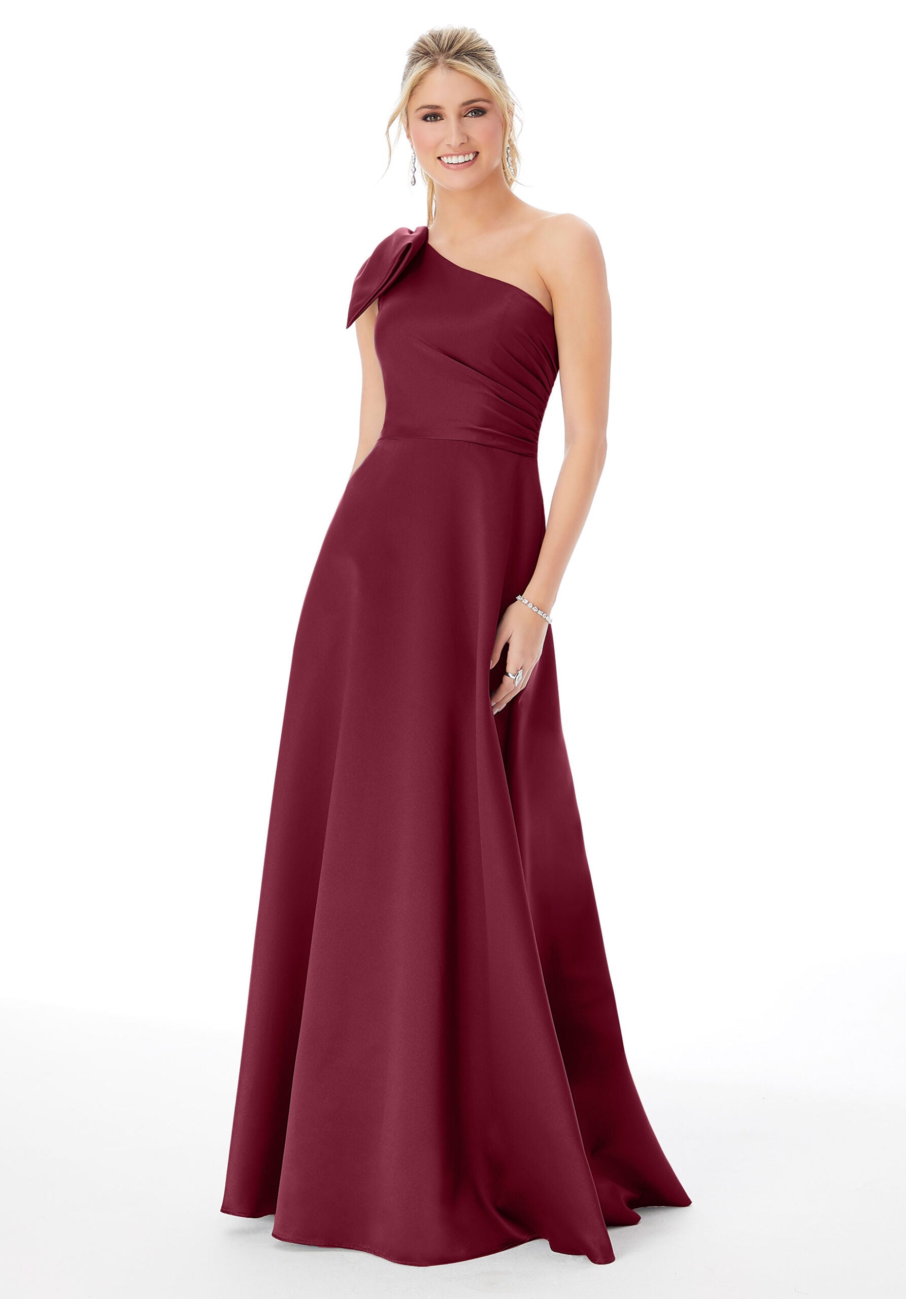Formal Dresses Long A Line Formal Evening Dress MGNY Madeline Gardner New York 21682 Bordeaux