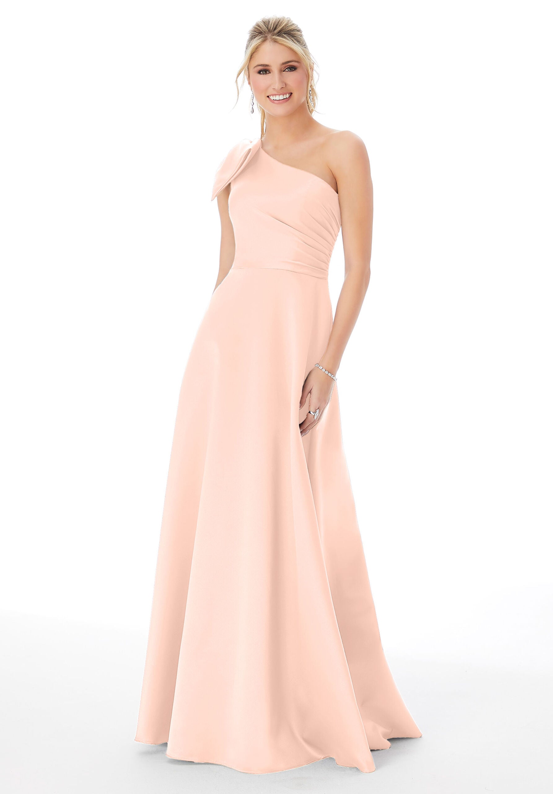 Formal Dresses Long A Line Formal Evening Dress MGNY Madeline Gardner New York 21682 Blush