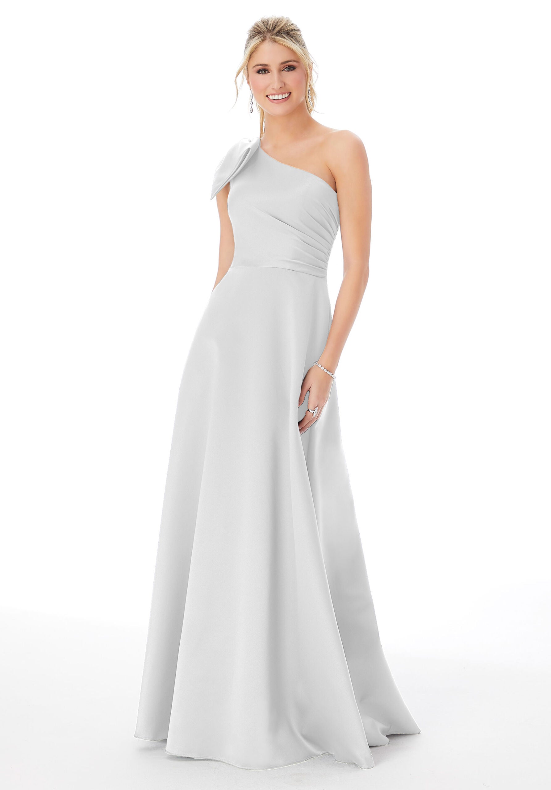 Wedding Dresses Long A Line Bridal Wedding Dress MGNY Madeline Gardner New York 21682 White