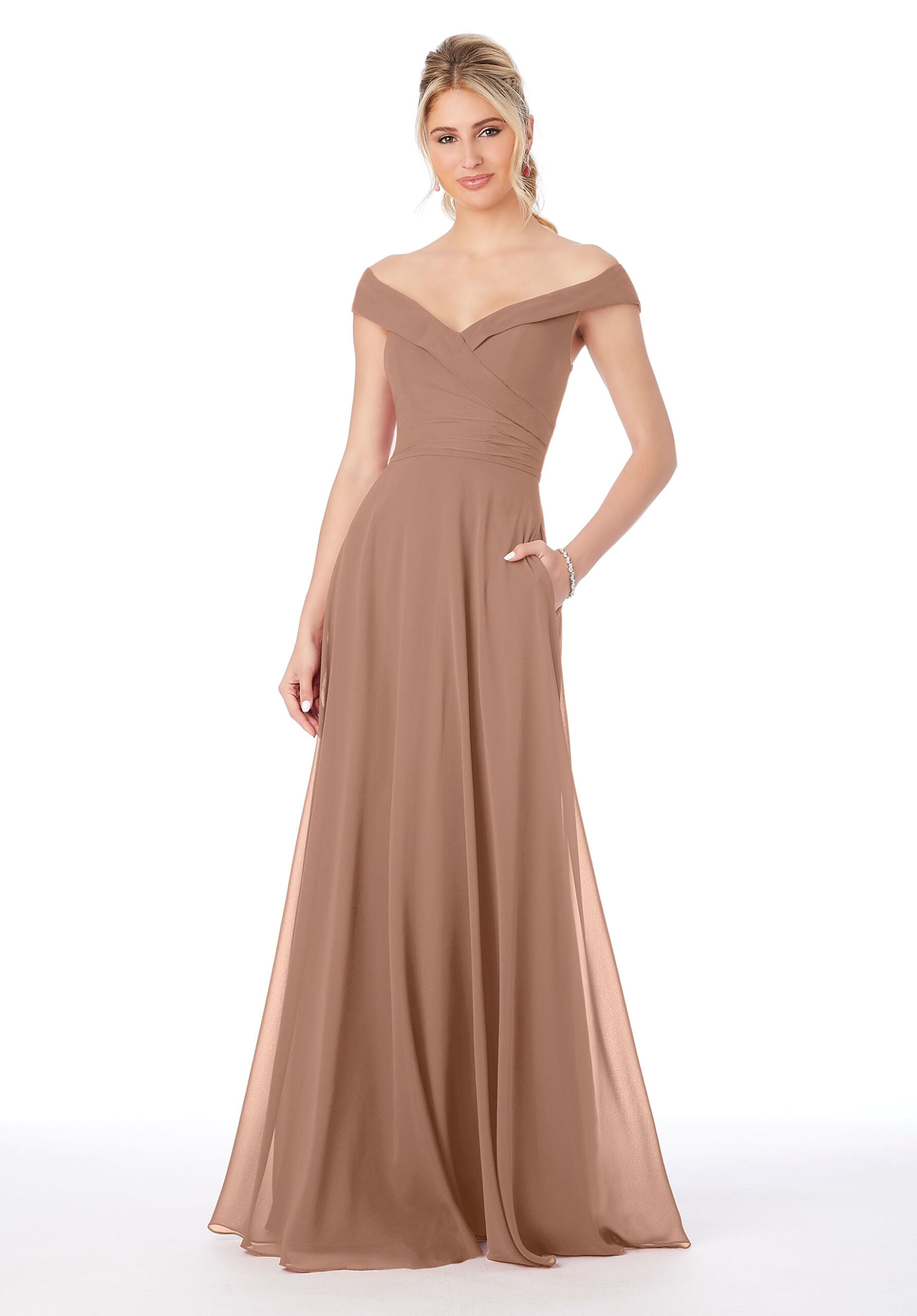 Formal Dresses Formal Long Evening Dress MGNY Madeline Gardner New York 21692 Fawn