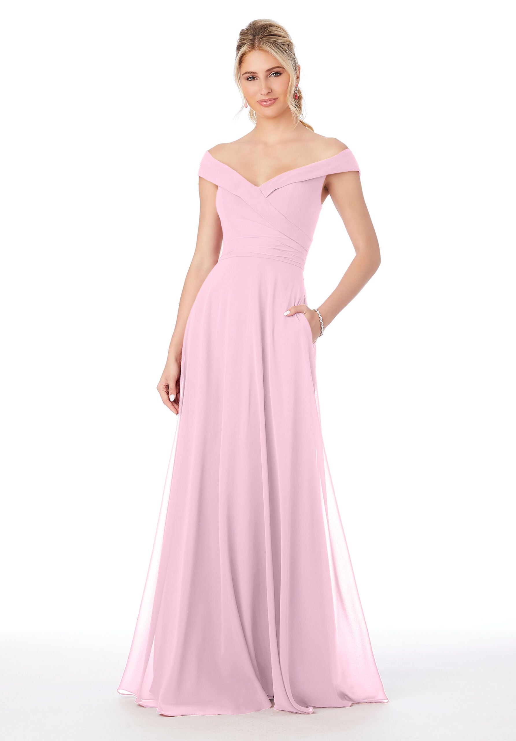 Formal Dresses Long Formal A Line Dress MGNY Madeline Gardner New York 21692 Blossom