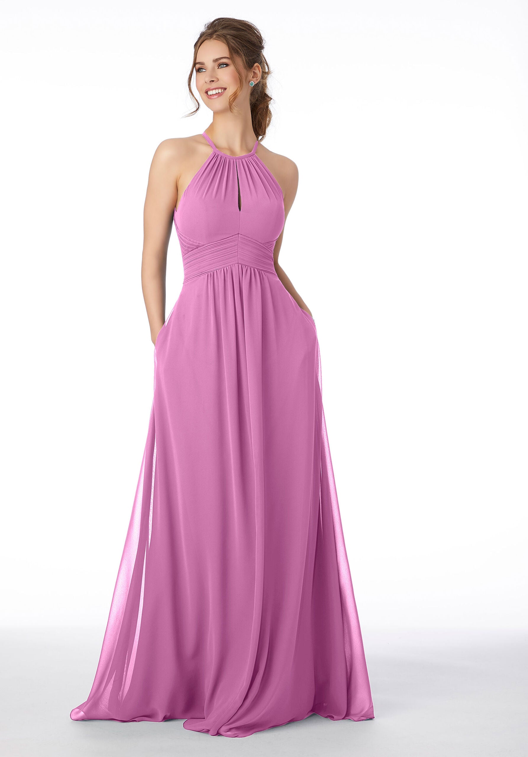 Formal Dresses Formal Long Pleated A Line Dress MGNY Madeline Gardner New York 21695 Primrose