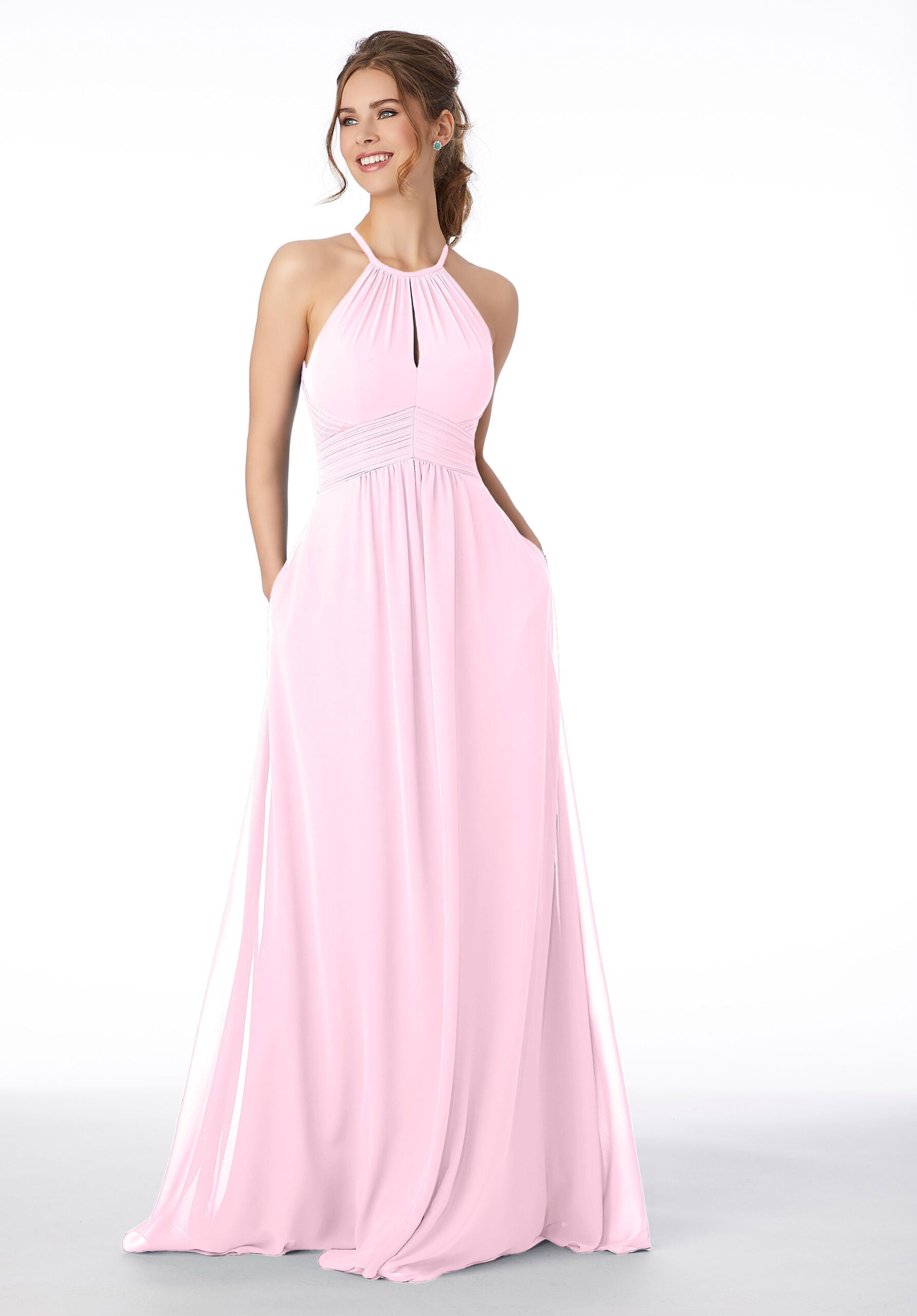 Formal Dresses Long Formal Pleated A Line Dress MGNY Madeline Gardner New York 21695 Blossom