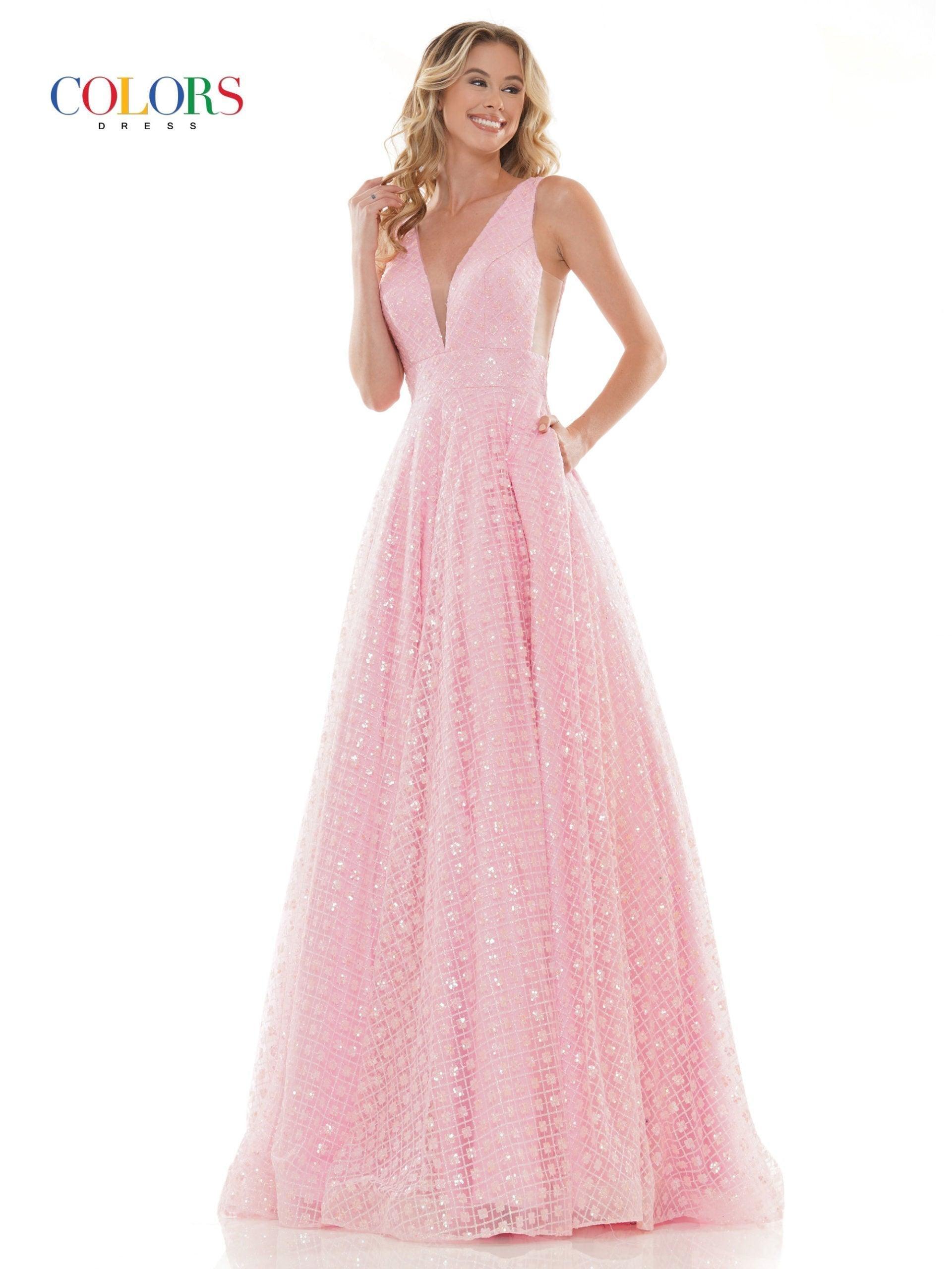 2170 Colors Prom Long Glitter Ball Gown Sale - The Dress Outlet