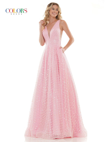 2170 Colors Prom Long Glitter Ball Gown Sale - The Dress Outlet