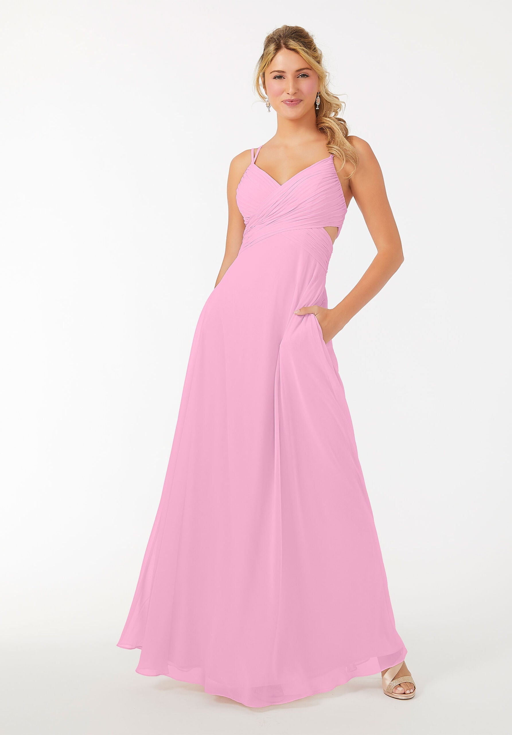 Formal Dresses A Line Evening Formal Long Pleated Dress MGNY Madeline Gardner New York 21702 Bloom