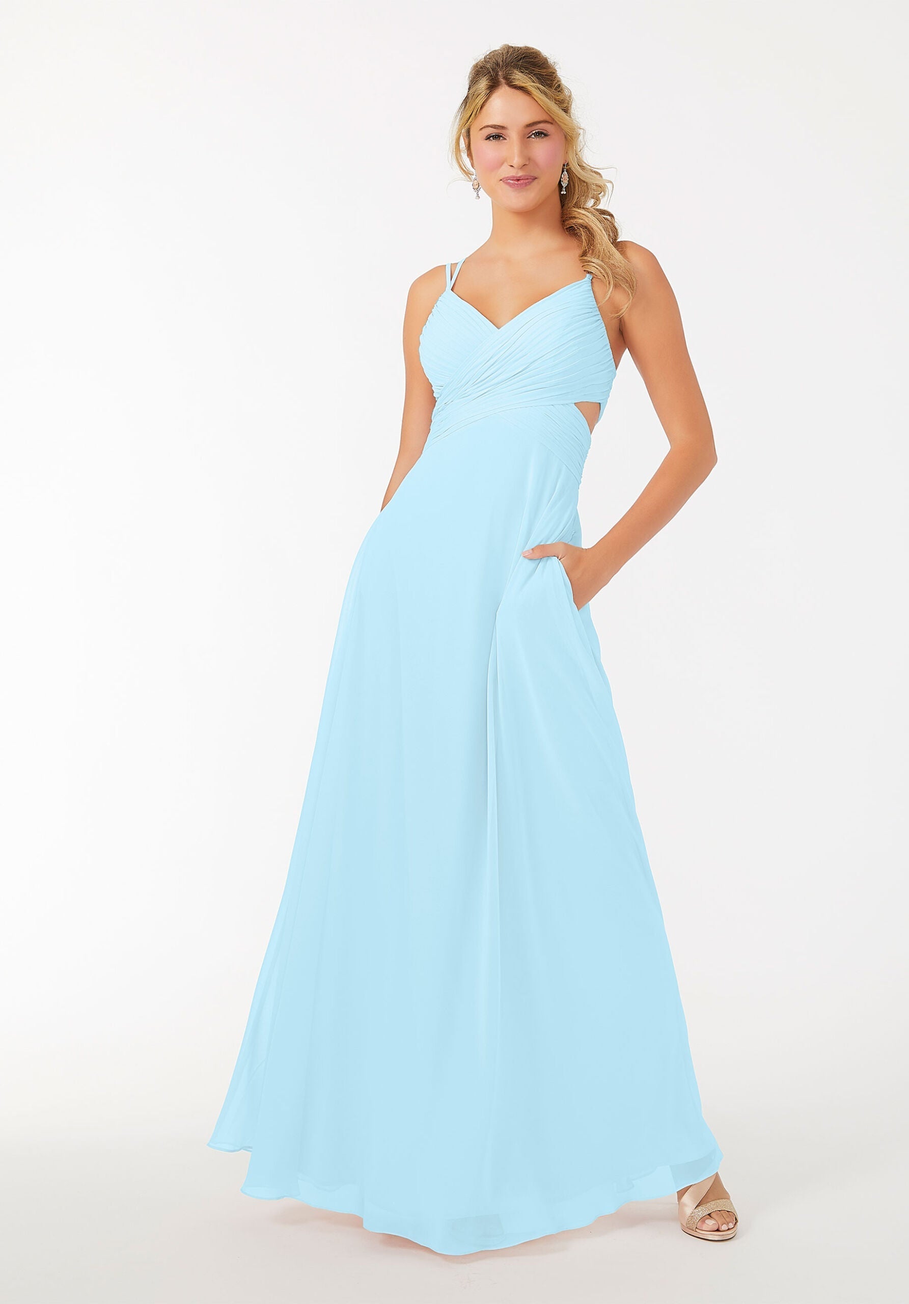 Formal Dresses Formal Long A Line Dress MGNY Madeline Gardner New York 21702 Sky