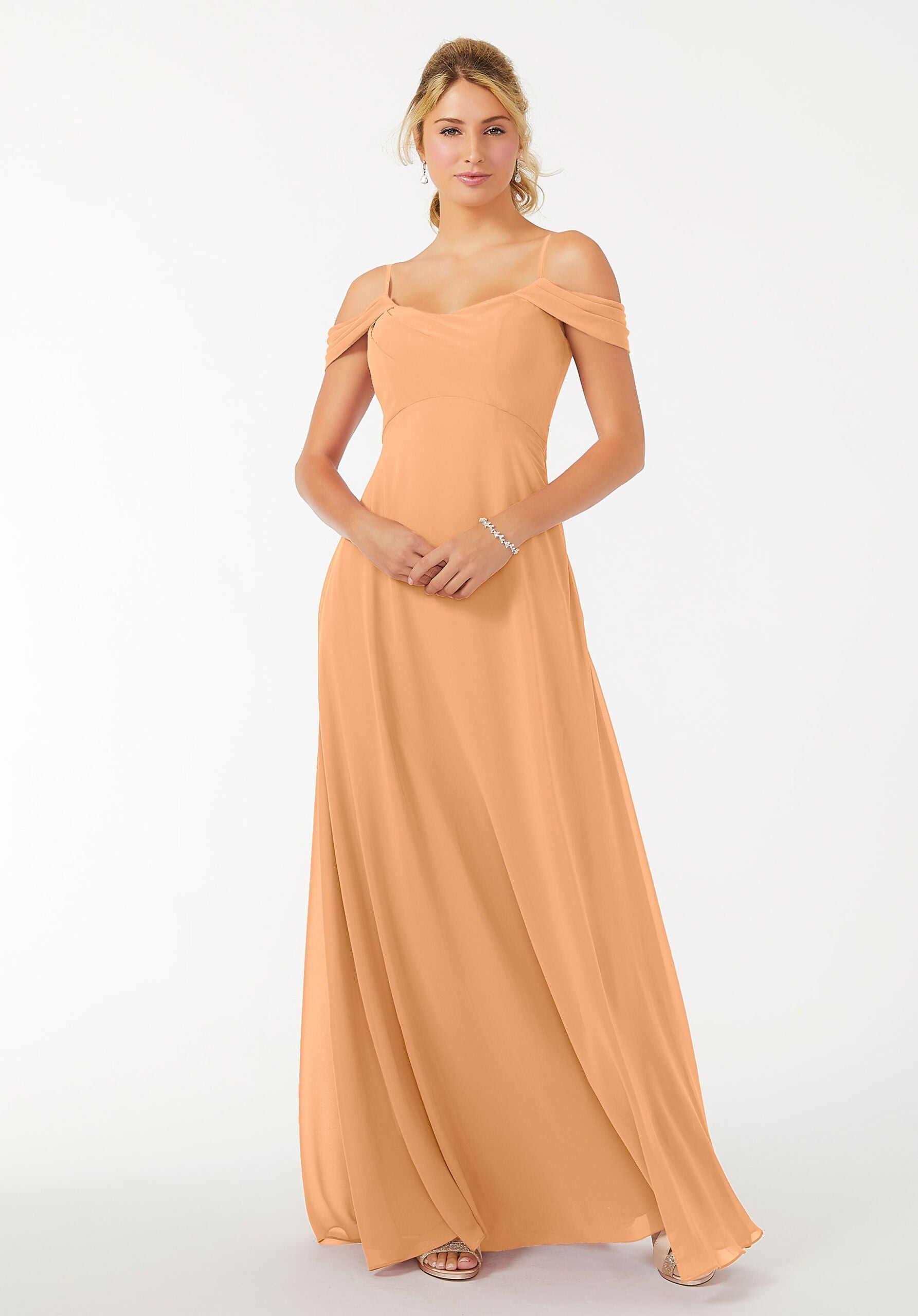 Formal Dresses A Line Long Formal Evening Dress MGNY Madeline Gardner New York 21703 Sorbet