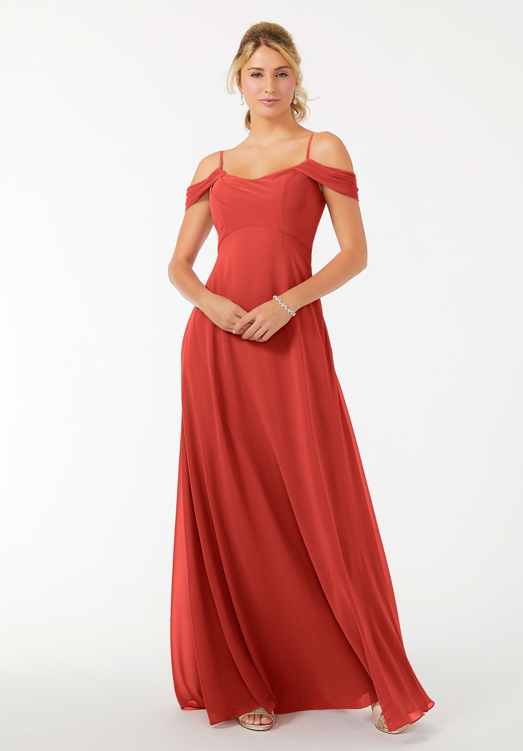 Formal Dresses Long Formal Evening A Line Dress MGNY Madeline Gardner New York 21703 Cinnamon