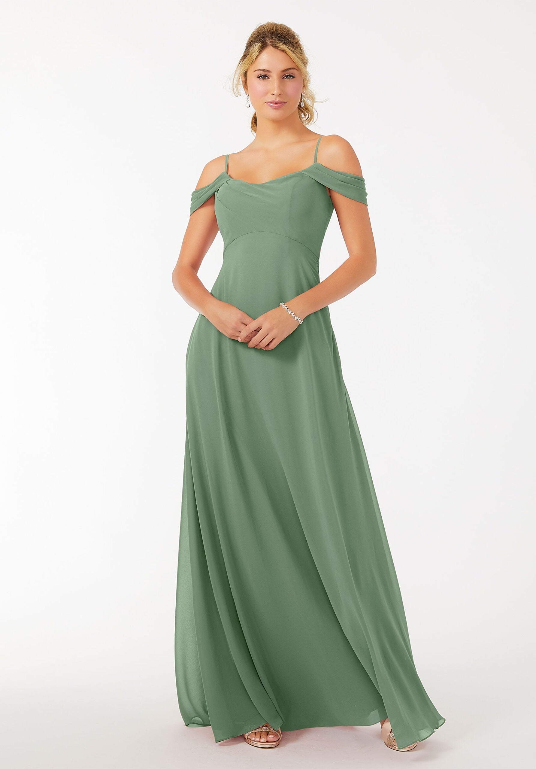 Formal Dresses Formal Long A Line Evening Dress MGNY Madeline Gardner New York 21703 Moss