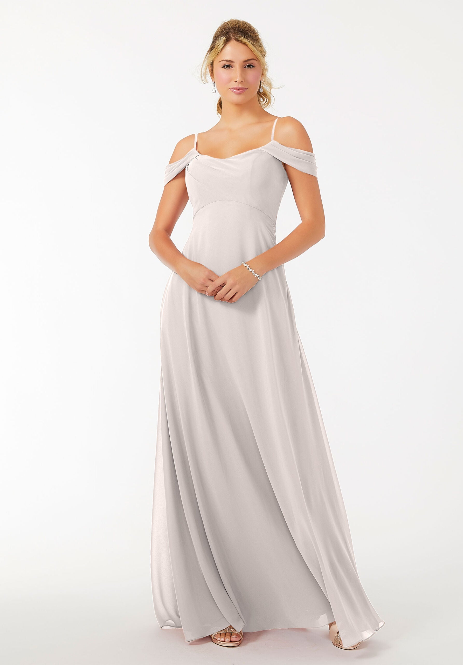 Formal Dresses Formal Long Evening A Line Dress MGNY Madeline Gardner New York 21703 Silver