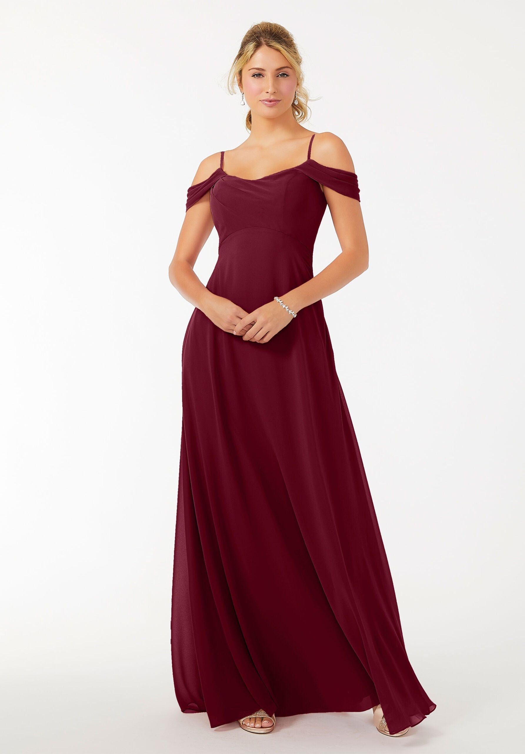 Formal Dresses Long Formal A Line Evening Dress MGNY Madeline Gardner New York 21703 Bordeaux